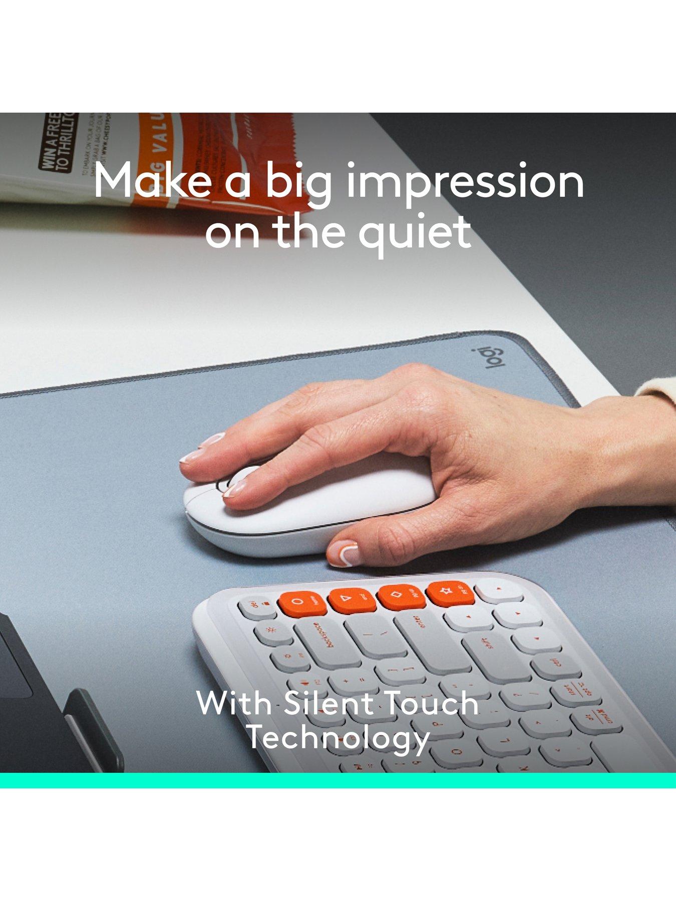 Image 5 of 8 of Logitech Logitech Pop Portable Wireless Bluetooth Mouse With Programmable Buttons And Quiet Clicks - Off-White