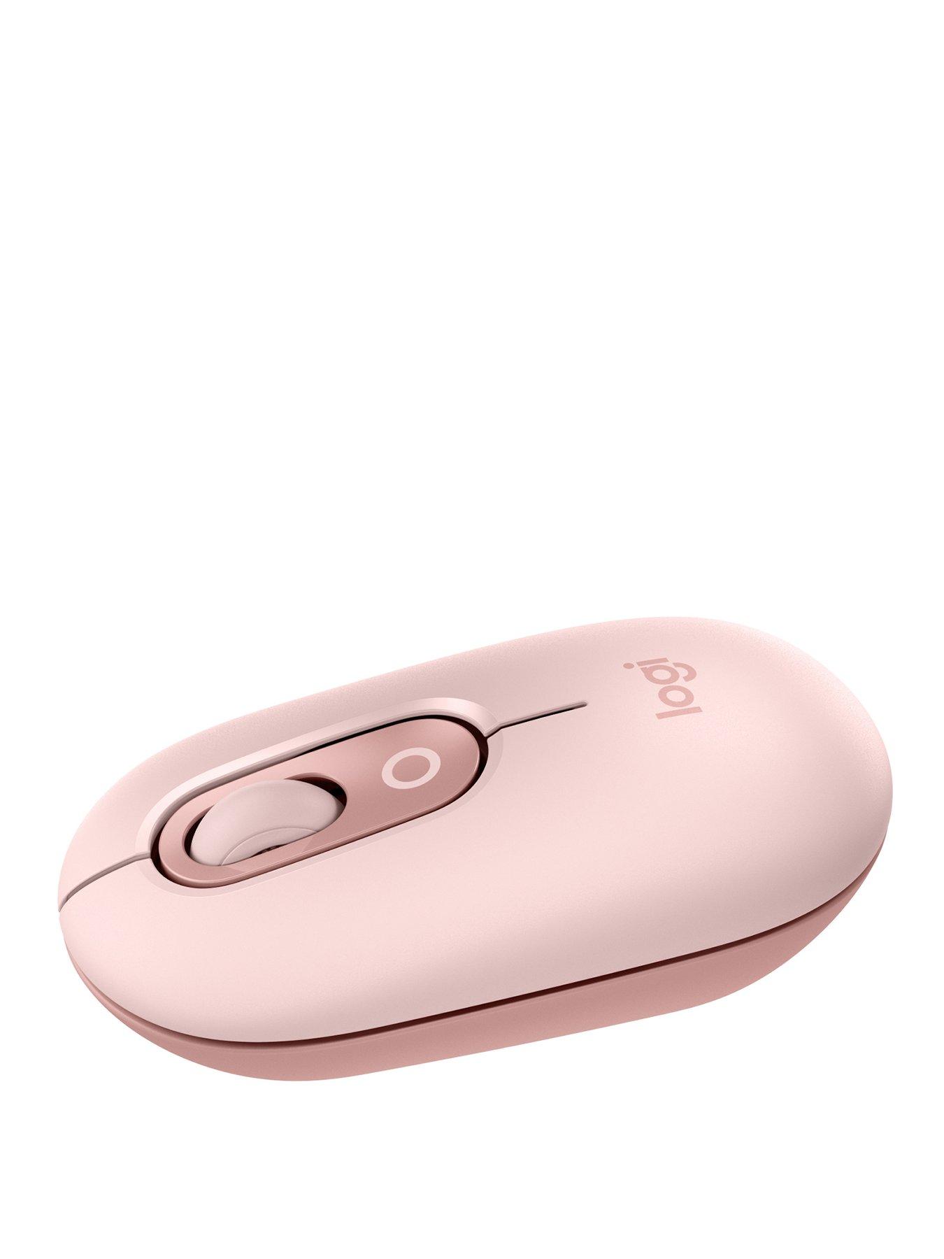 Image 1 of 7 of Logitech Logitech Pop Portable Wireless Bluetooth Mouse With Programmable Buttons And Quiet Clicks - Rose