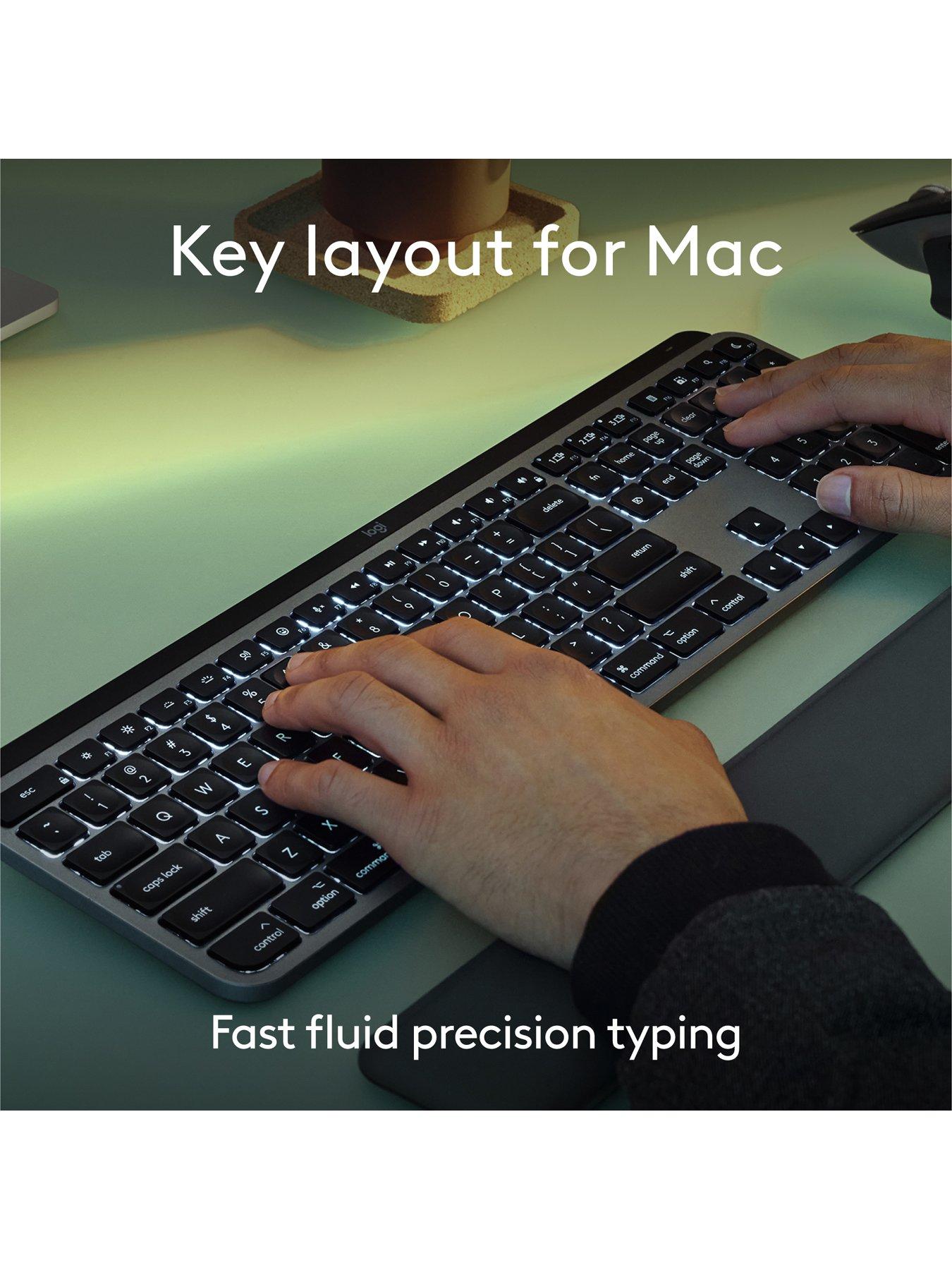 Image 2 of 8 of Logitech Logitech Mx Keys S For Mac &nbsp;Advanced Wireless Illuminated Keyboard Pale Grey