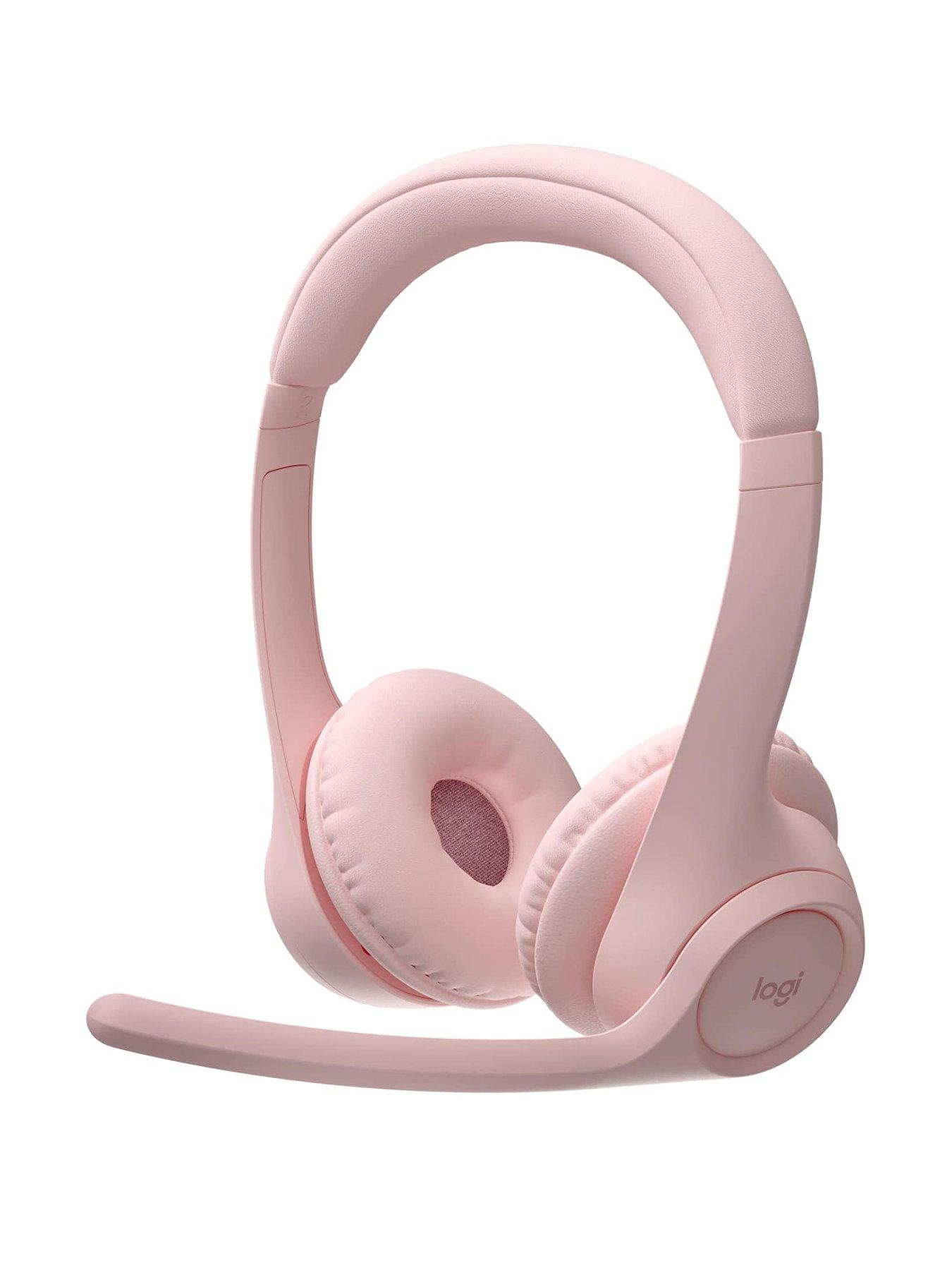 Image 1 of 8 of Logitech Logitech Zone 300 Wireless Bluetooth Headset With Noise-Cancelling Microphone, Compatible With Windows, Mac, Chrome, Linux, Ios, Android-Rose