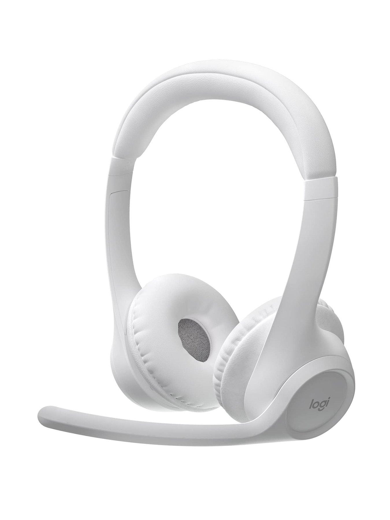 undefined Logitech Zone 300 Wireless Bluetooth Headset With Noise-Cancelling Microphone, Compatible With Windows, Mac, Chrome, Linux, Ios, Android-Off-White