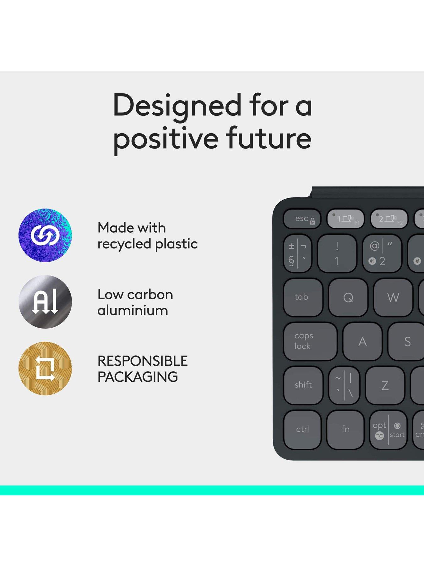 Image 7 of 8 of Logitech Logitech Keys-To-Go 2 Portable Bluetooth Keyboard For Tablet With Built-In Cover, Slim And Compact Wireless Keyboard For Windows Graphite
