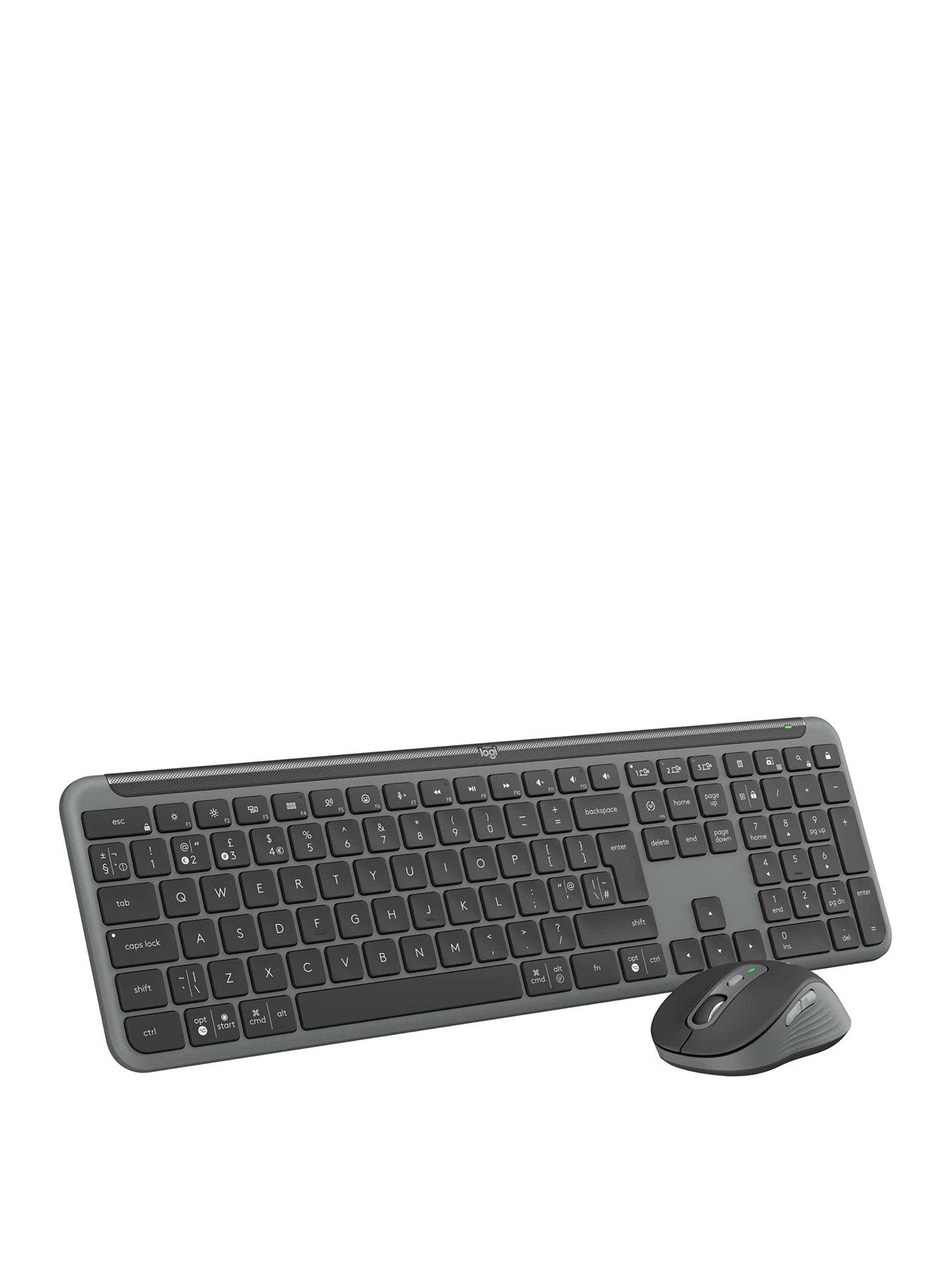 Image of Logitech Logitech Mk950 Signature Slim Wireless Keyboard And Mouse Combo, Sleek Design, Quiet Typing And Clicking Graphite