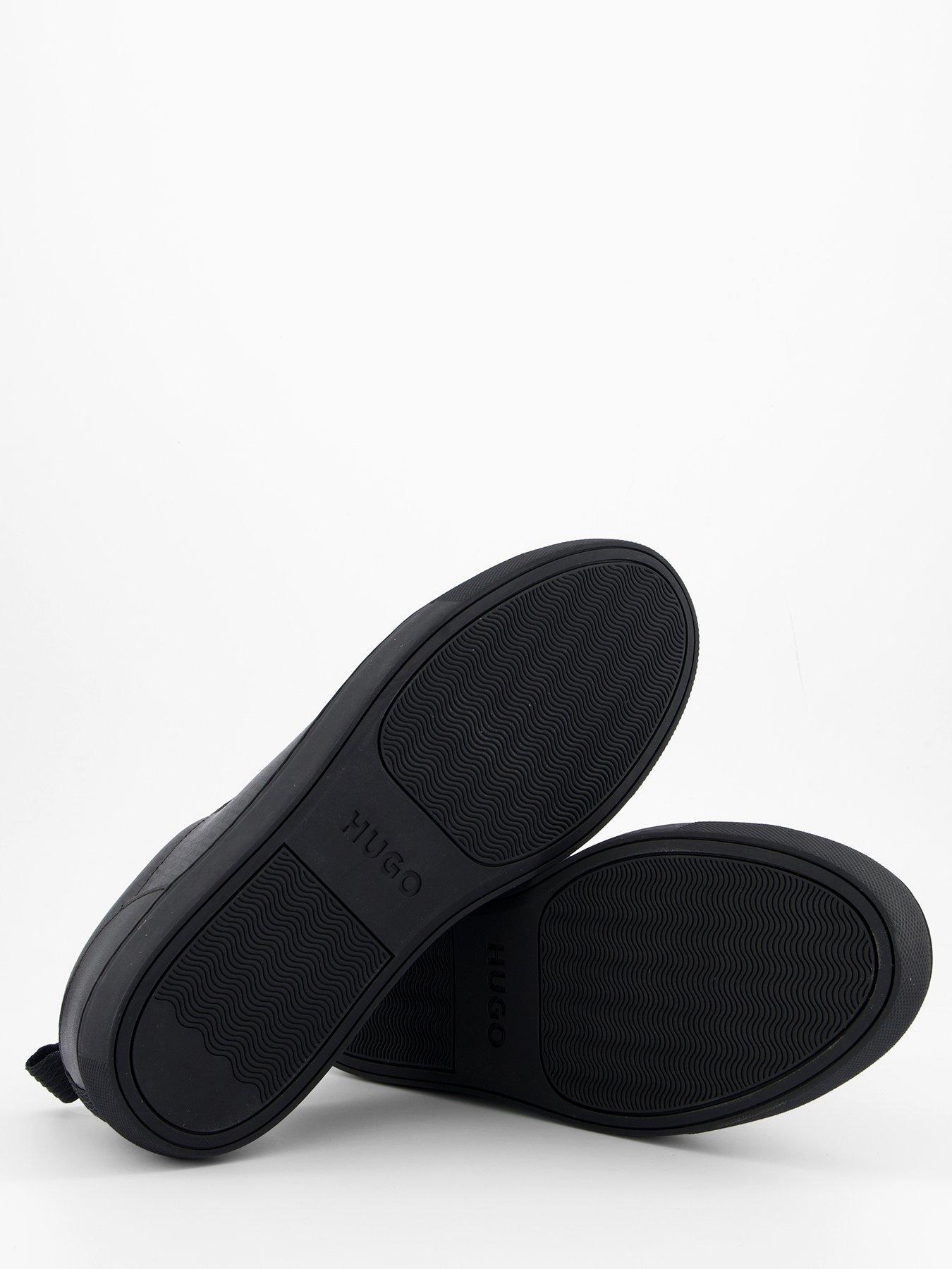 Image 4 of 7 of HUGO Men's Morrie Tenn Monogram Leather Trainers - Black
