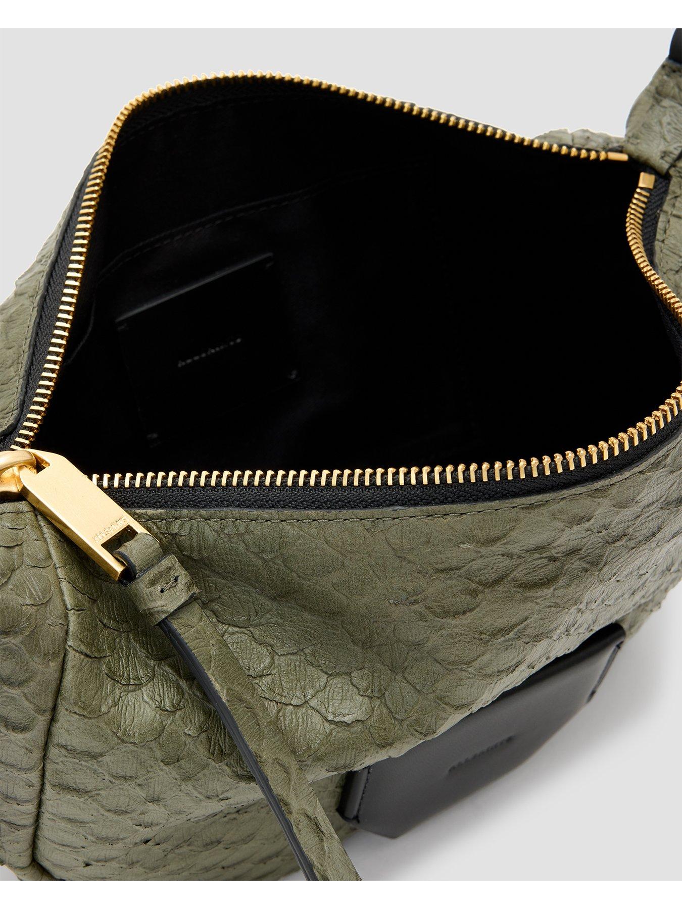 allsaints-madea-snake-effect-leather-crossbody-bag-dark-greendetail