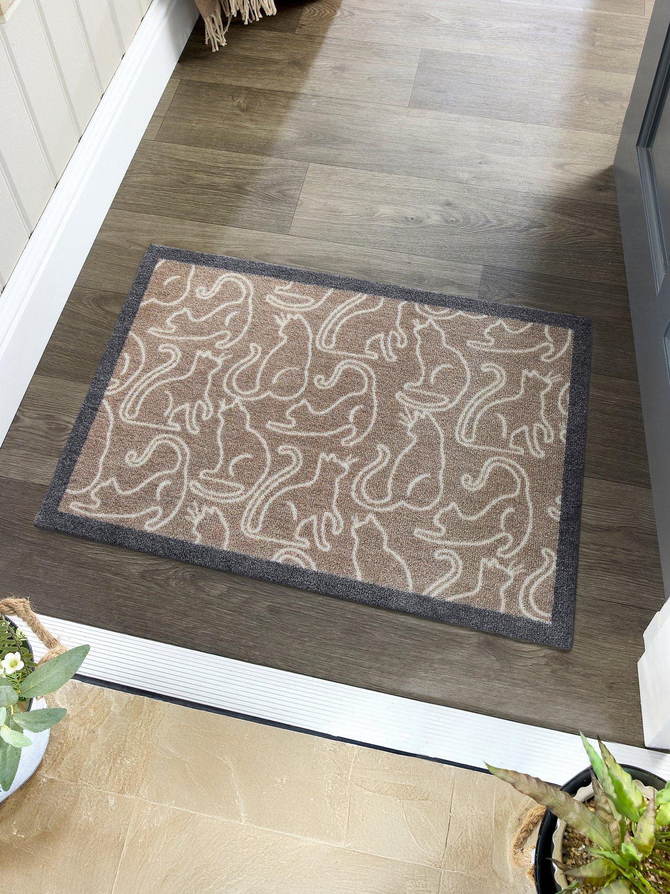Image 1 of 4 of The Very Collection My Cat Outline Washable Doormat 50x75cm - Beige