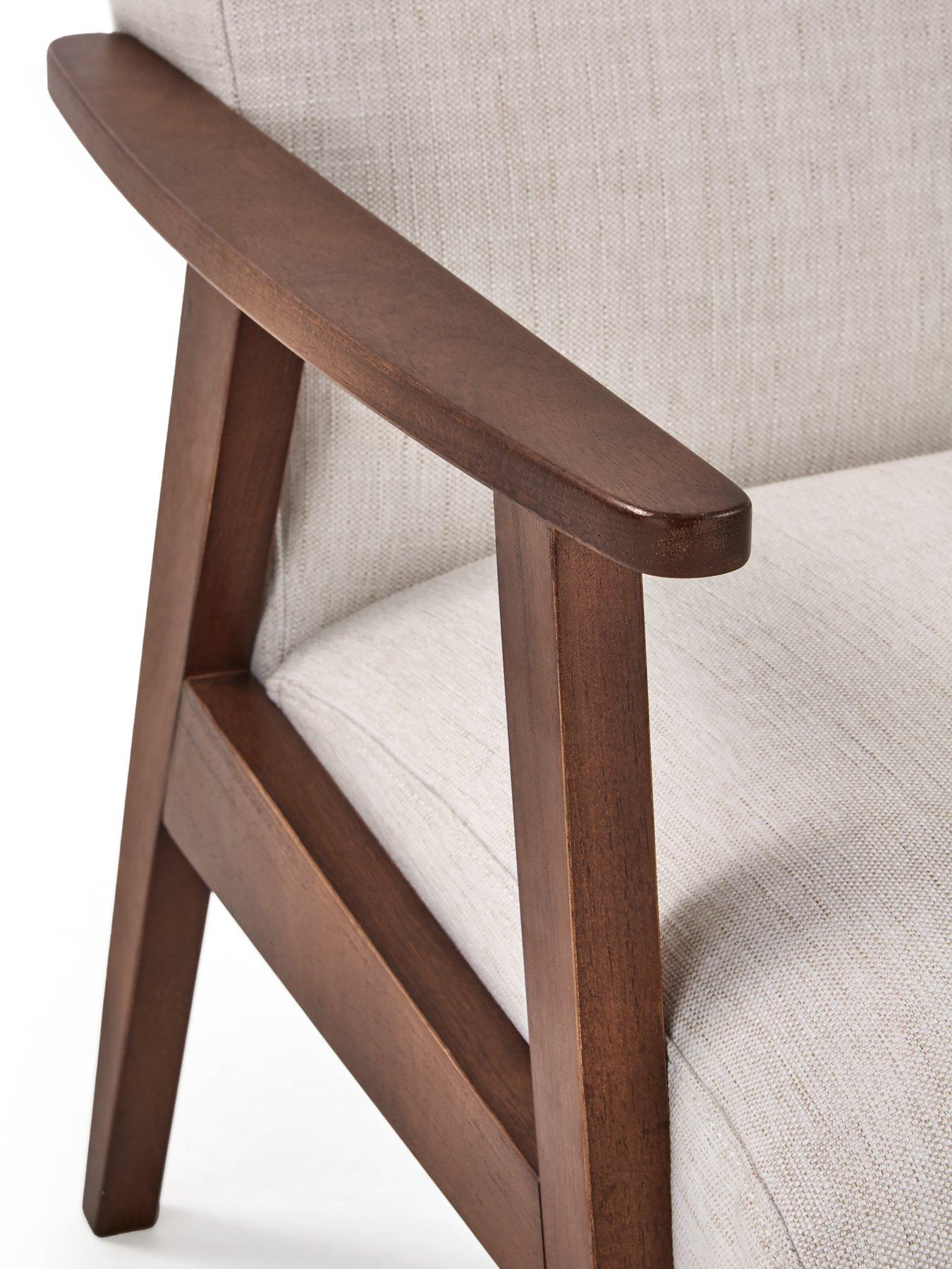 Image 4 of 7 of The Very Collection Cora Fabric Accent Chair - Natural