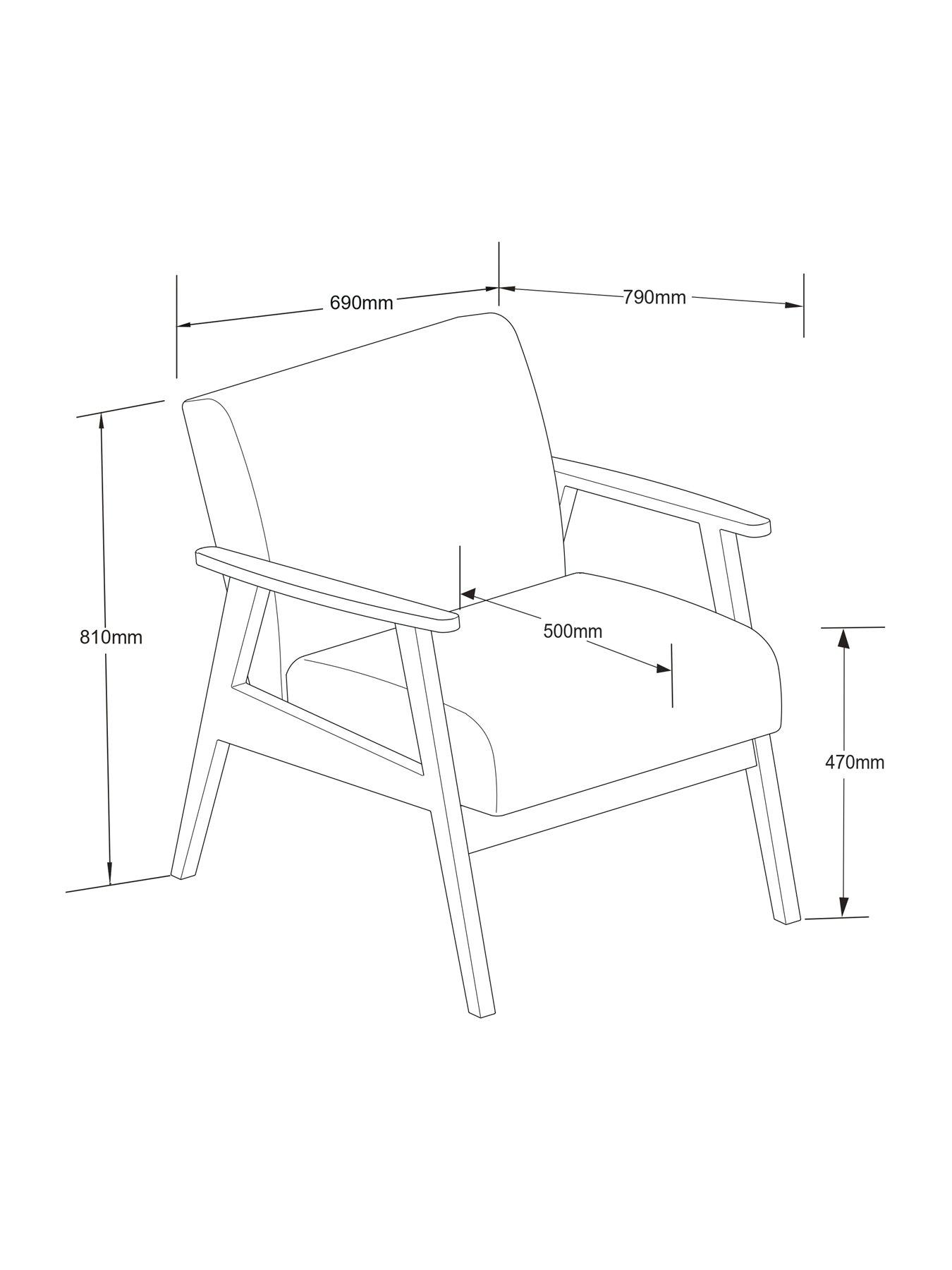 Image 7 of 7 of The Very Collection Cora Fabric Accent Chair - Natural