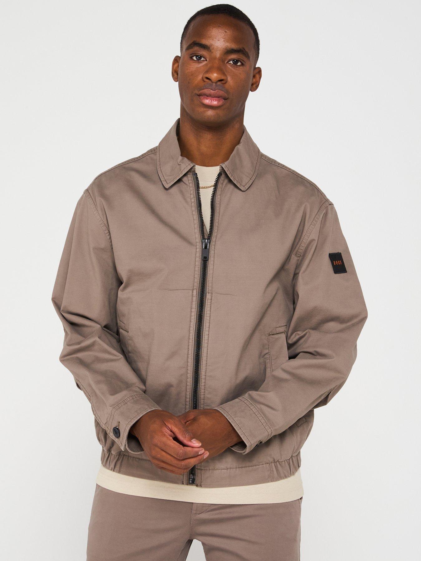 undefined Relaxed Fit Cotton Twill Jacket - Beige