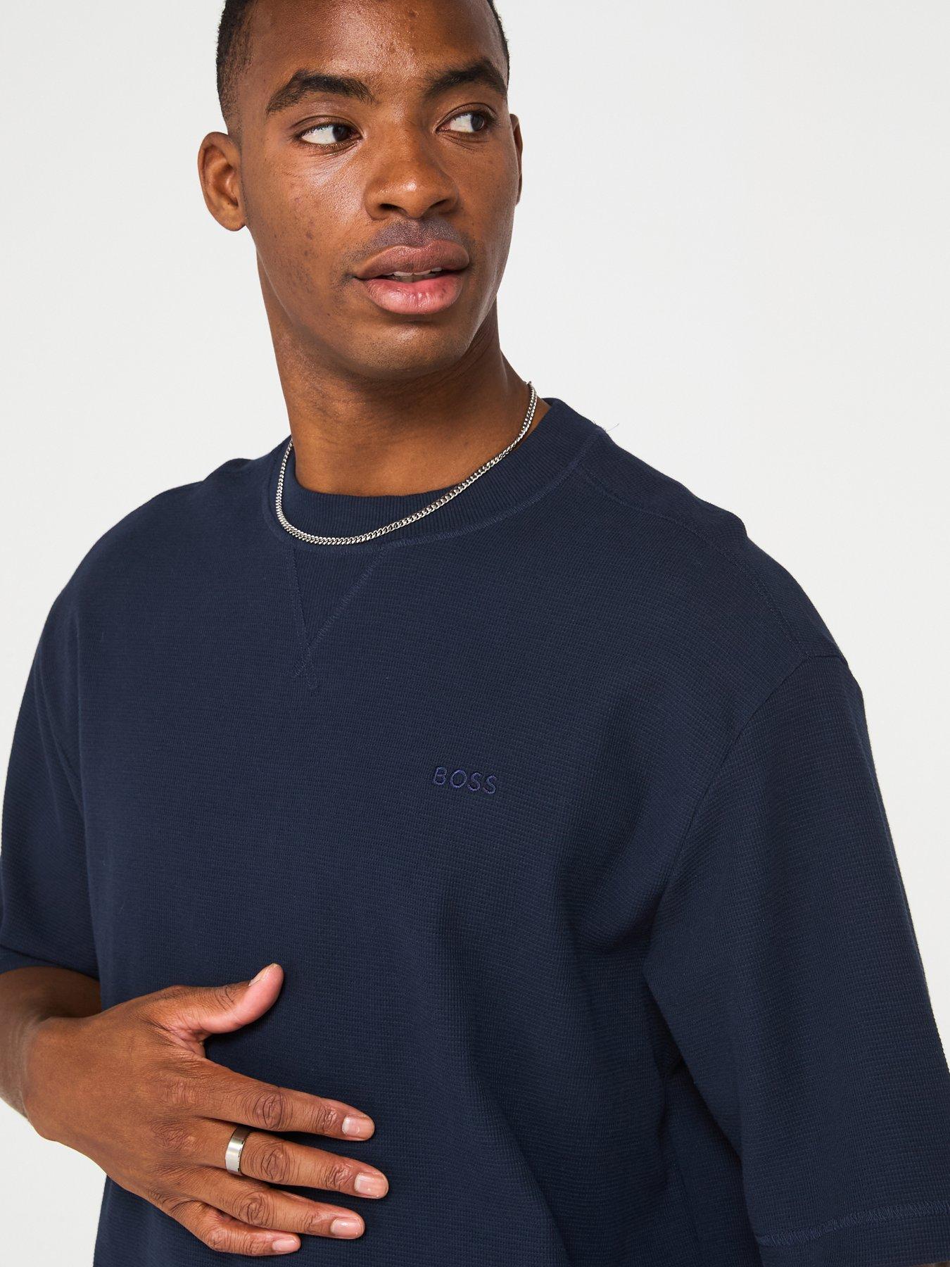 boss-waffle-t-shirt-dark-blueoutfit