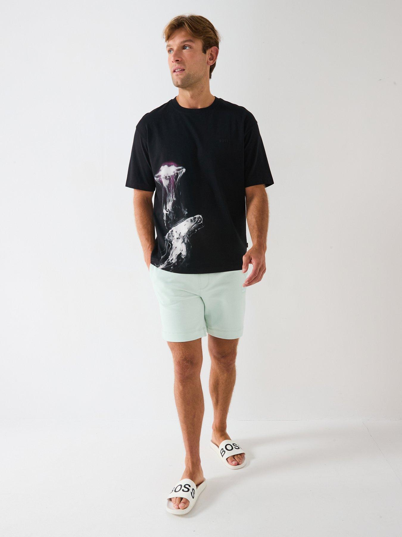 Image 3 of 6 of BOSS Jellyfish Print T-Shirt- Black