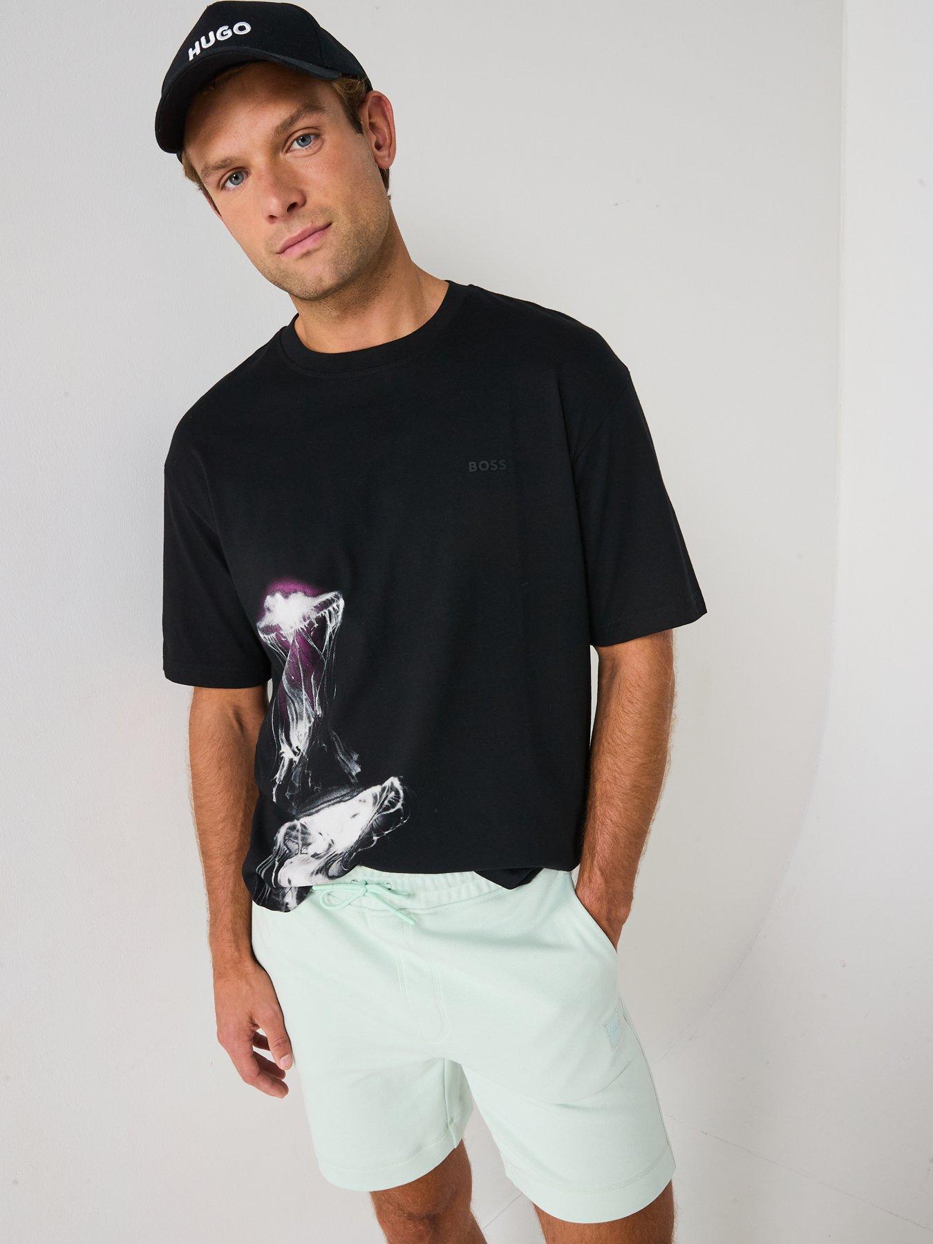 Image 6 of 6 of BOSS Jellyfish Print T-Shirt- Black