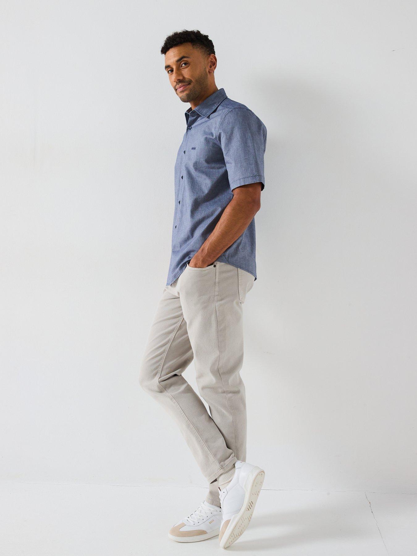 Image 3 of 5 of BOSS Rash Short Sleeve Regular Fit Shirt - Navy