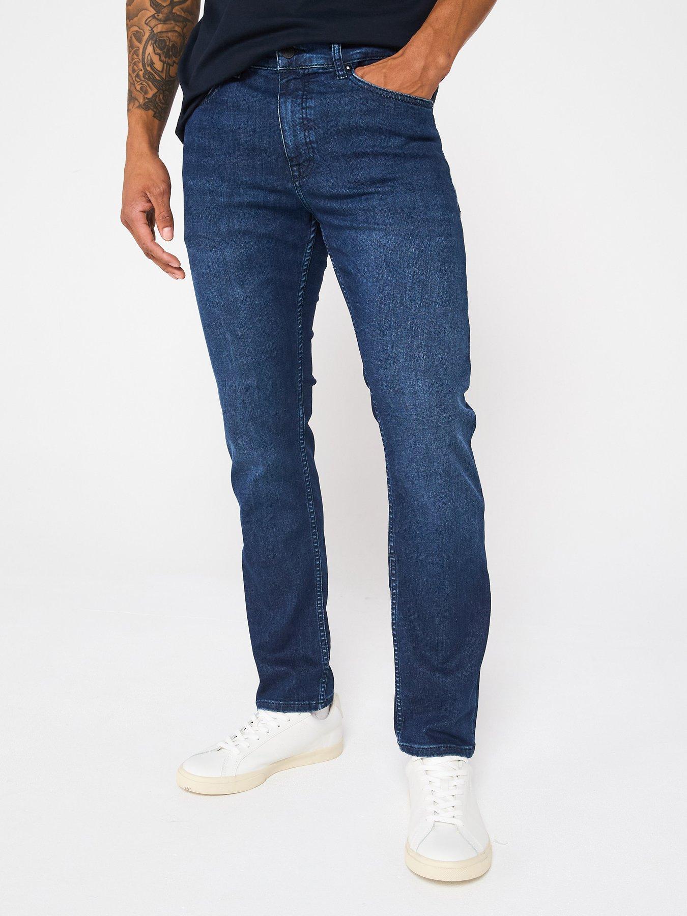 Image 1 of 5 of BOSS Delaware Bo Slim Fit Jeans - Navy