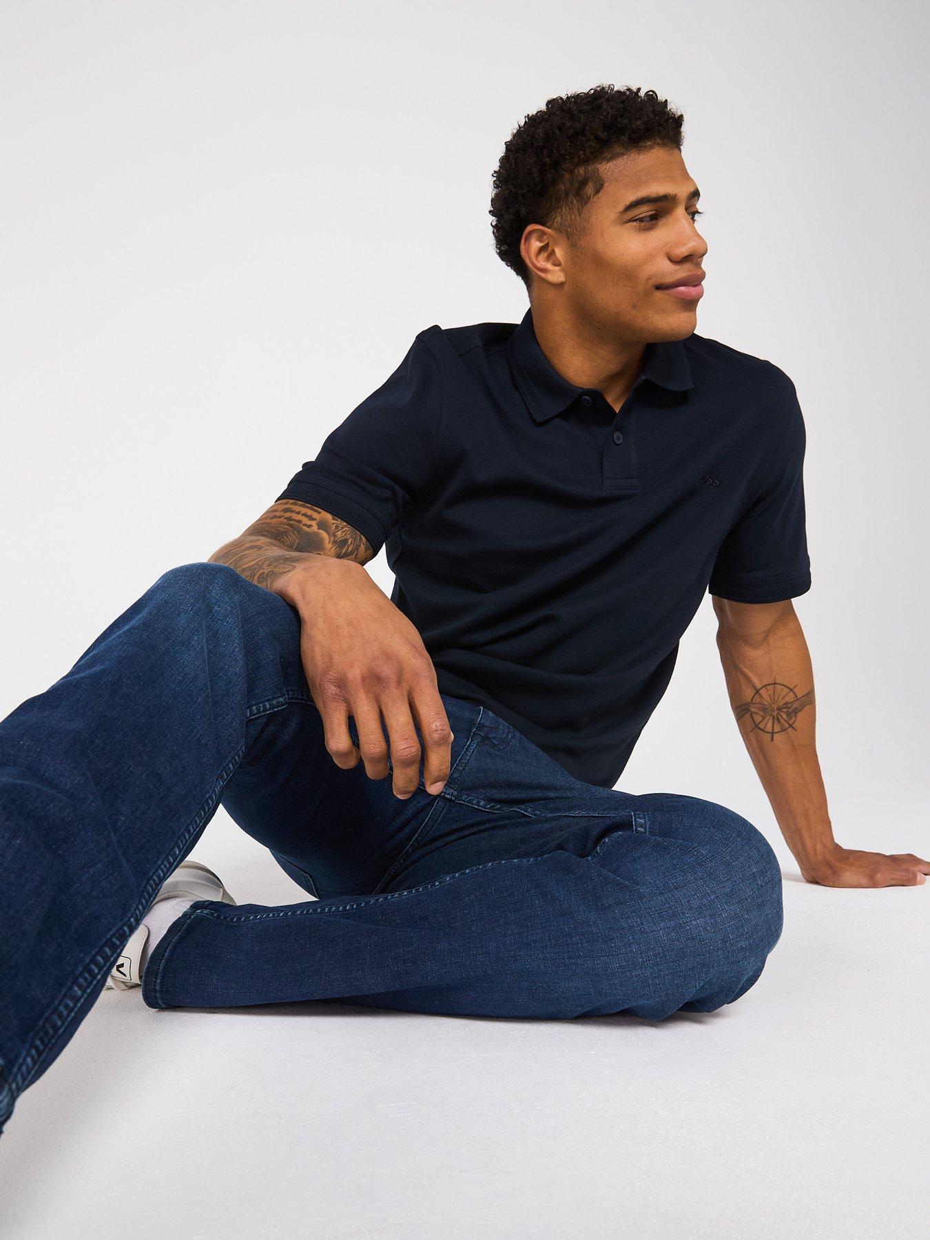 Image 5 of 5 of BOSS Delaware Bo Slim Fit Jeans - Navy