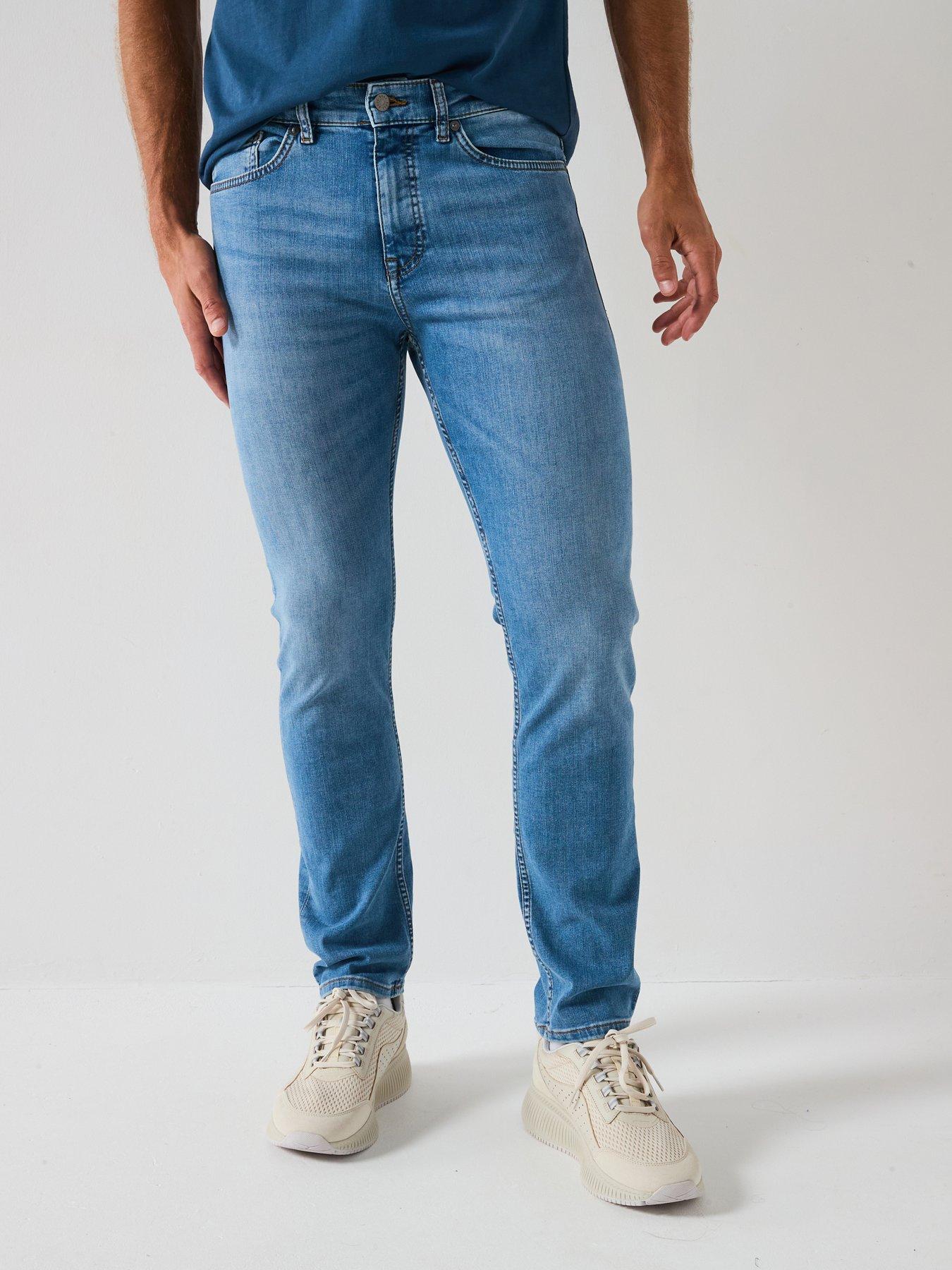Image 1 of 6 of BOSS Delaware Bo Slim Fit Jeans - Bright Blue