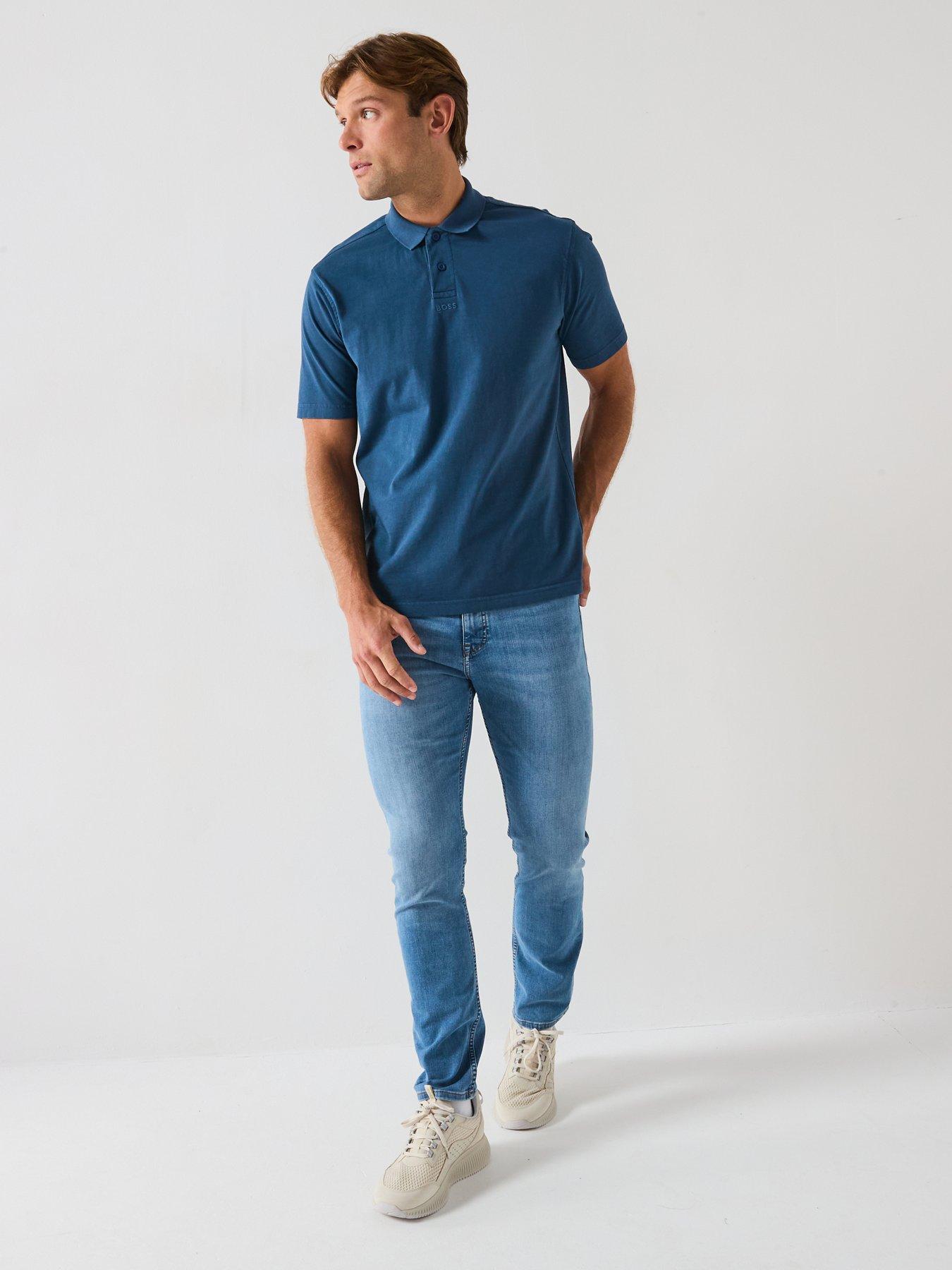 Image 3 of 6 of BOSS Delaware Bo Slim Fit Jeans - Bright Blue