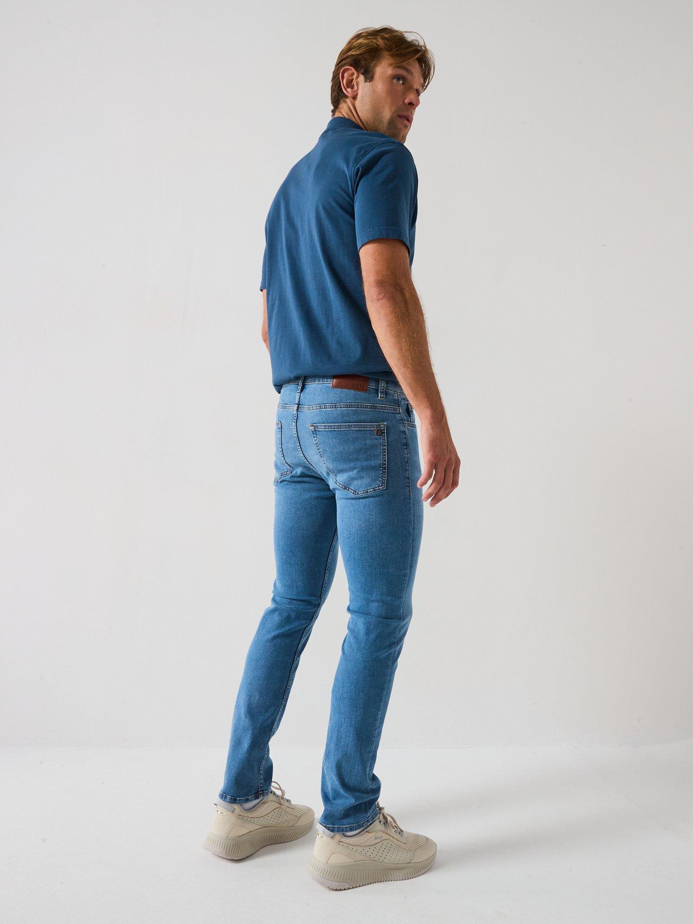 Image 5 of 6 of BOSS Delaware Bo Slim Fit Jeans - Bright Blue