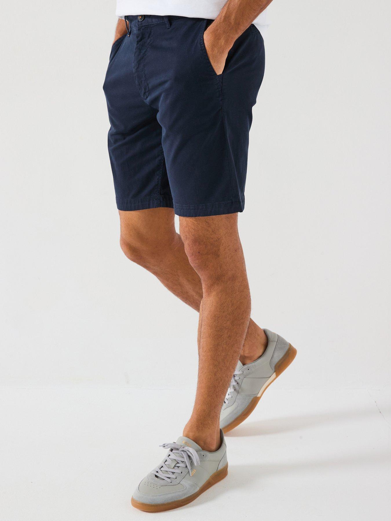 Image 1 of 6 of BOSS Chino Slim Fit Shorts - Dark Blue