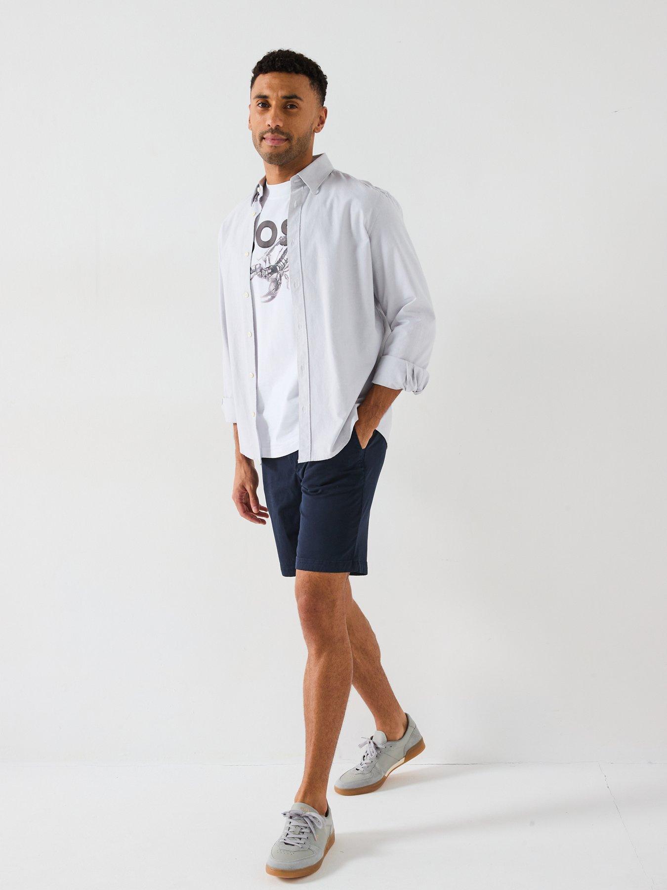 Image 3 of 6 of BOSS Chino Slim Fit Shorts - Dark Blue