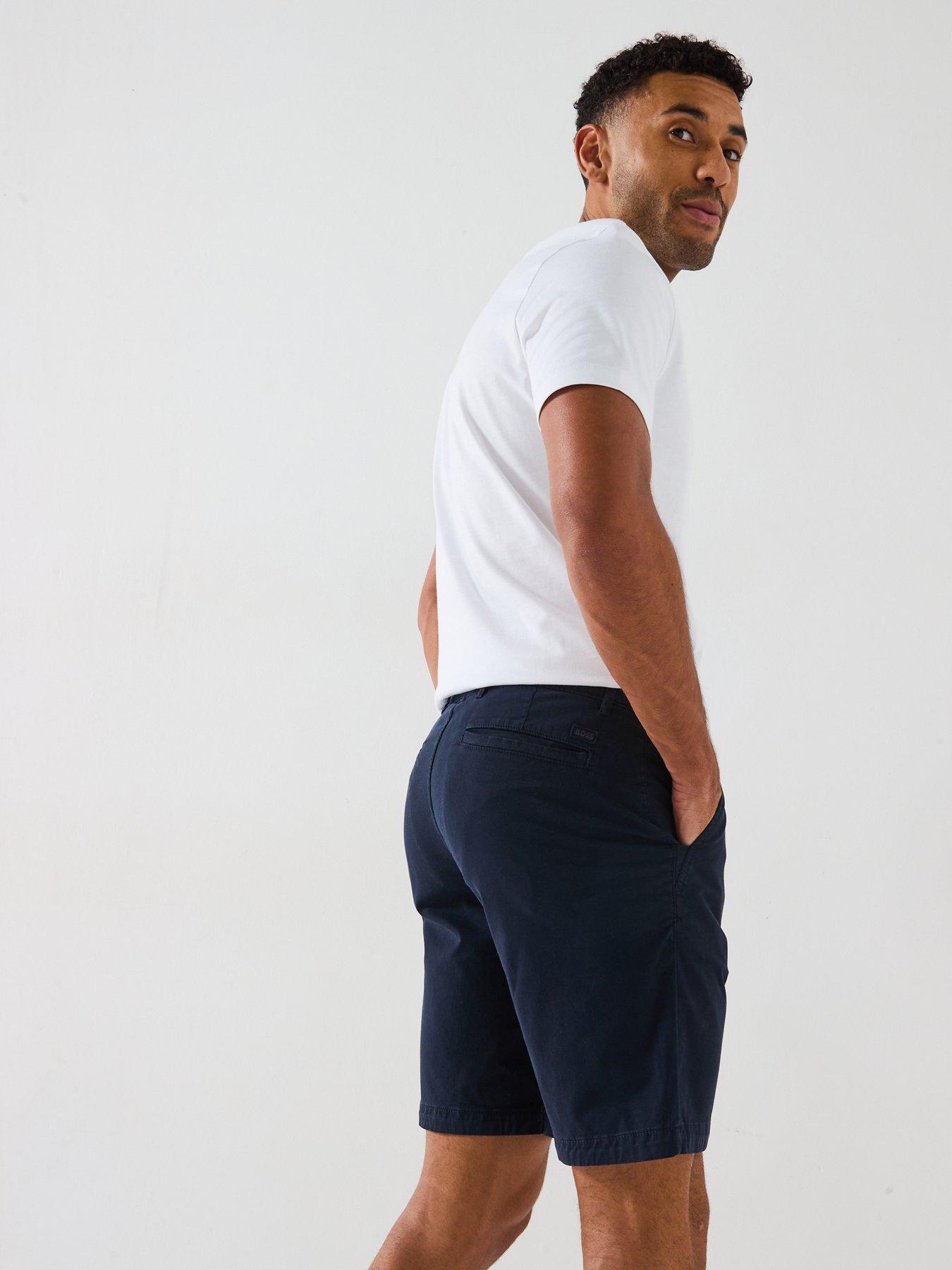 Image 6 of 6 of BOSS Chino Slim Fit Shorts - Dark Blue