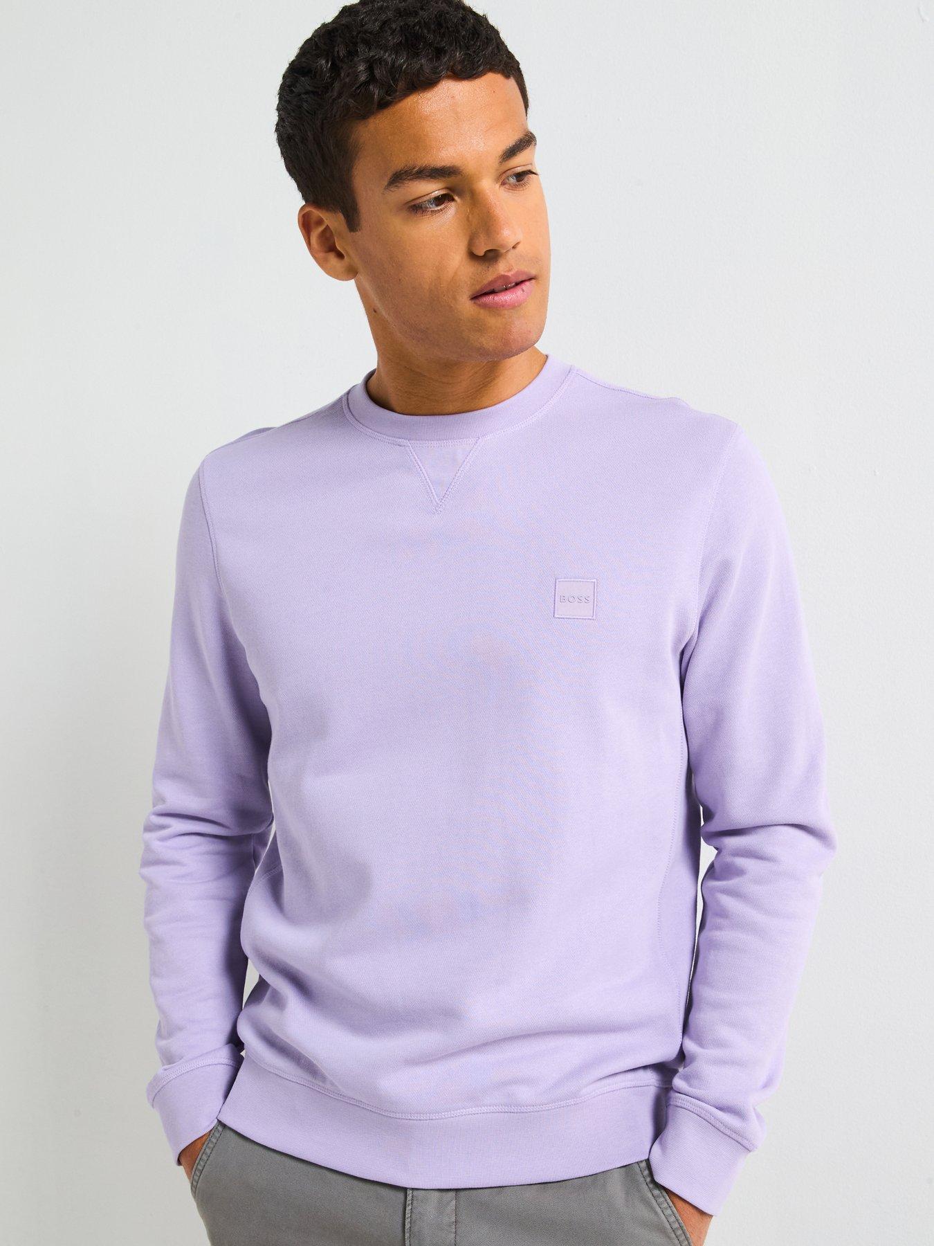undefined Boss Westart Relaxed Fit Crew Sweatshirt-light Purple