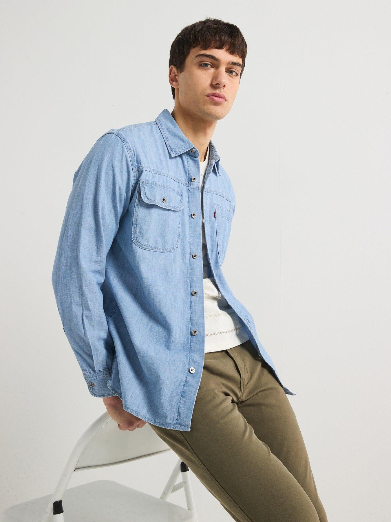 undefined Levi's Auburn Worker Denim Shirt- Light Blue