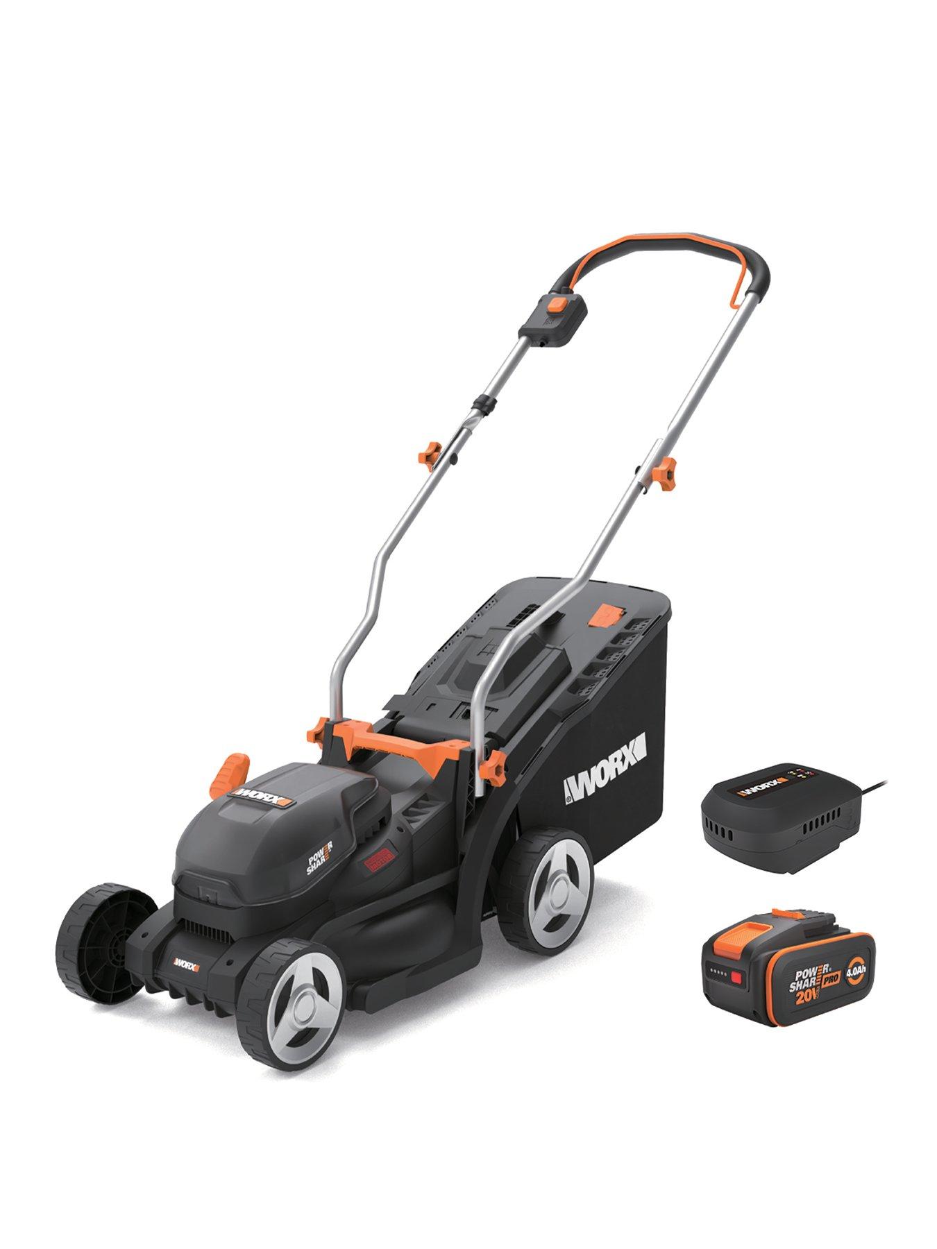 worx-20v-powershare-33cm-cordless-brushless-lawn-mower-200m2-with-x1-40ah-battery-amp-charger