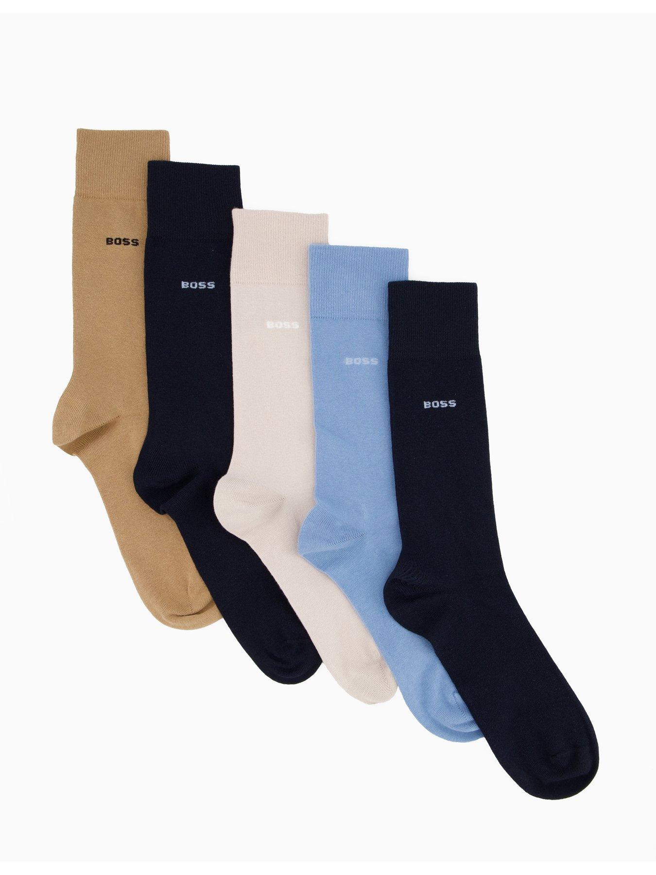 Image 1 of 3 of BOSS 5 Pack Crew Socks - Assorted