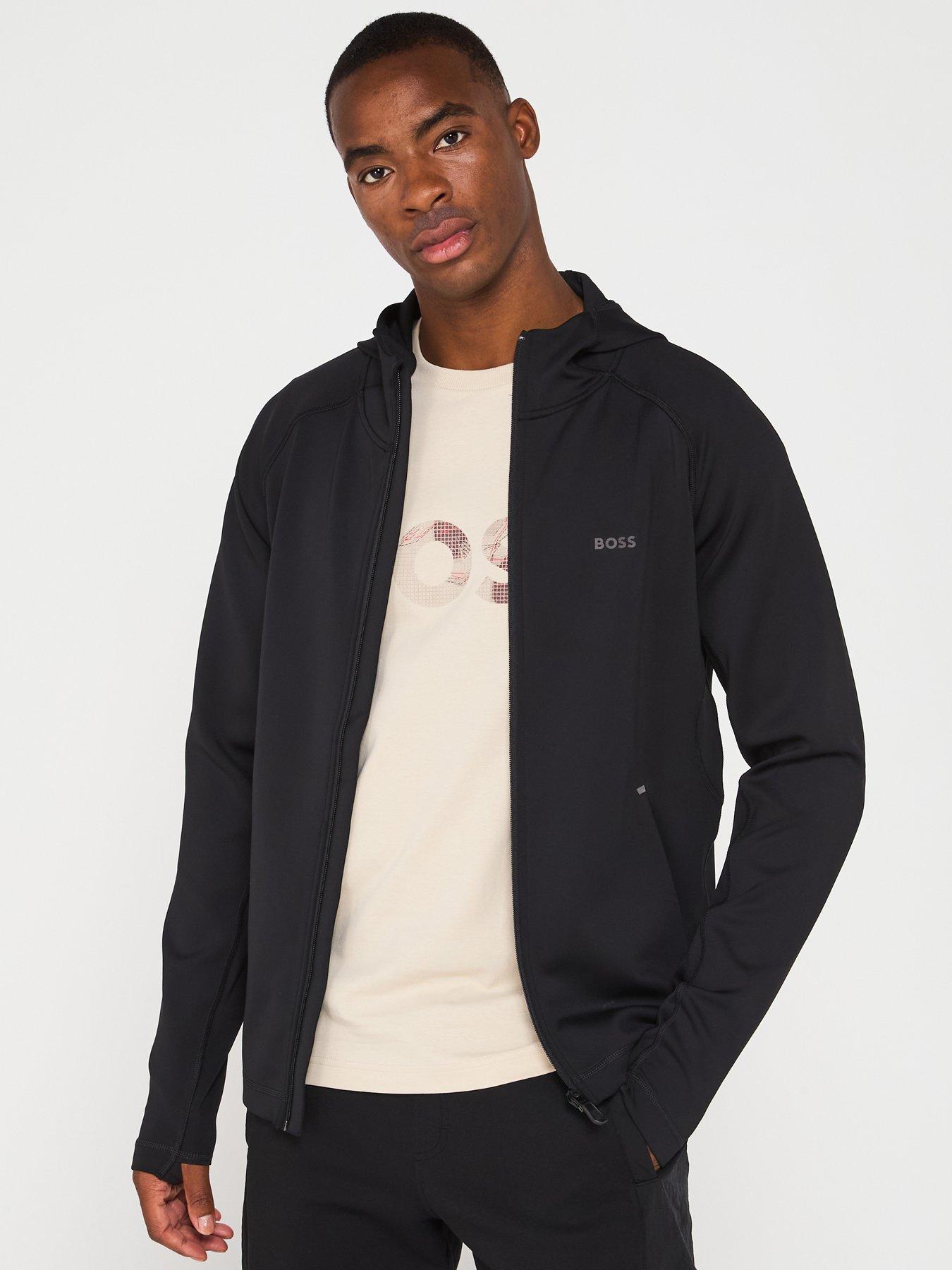 BOSS Sicon Active Zip Up Sweatshirt - Black