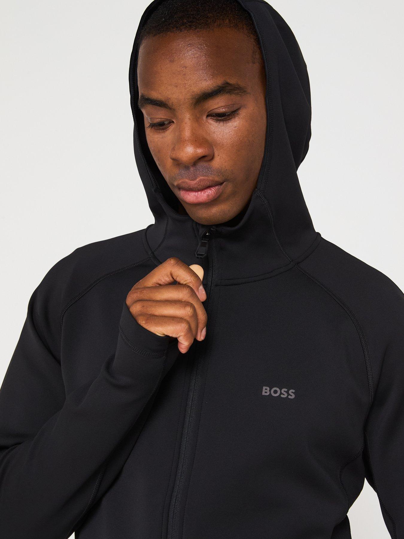 Image 4 of 6 of BOSS Sicon Active Zip Up Sweatshirt - Black