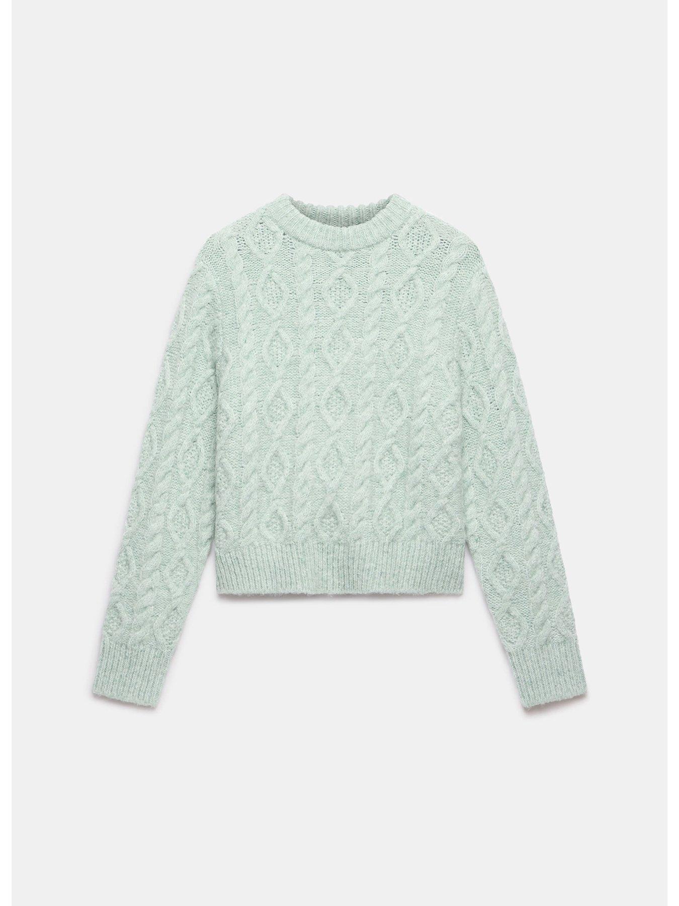 mint-velvet-green-cable-knit-jumperdetail