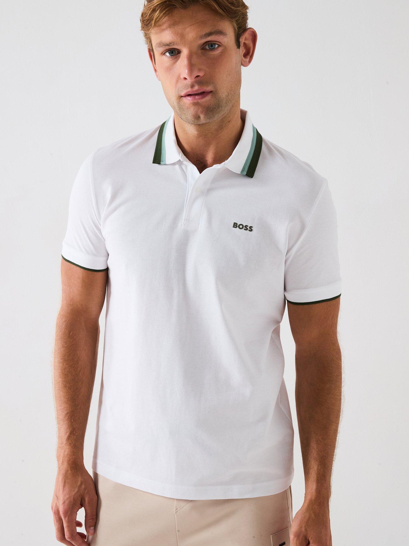 Image 1 of 6 of BOSS Paddy Heritage Polo Shirt- White