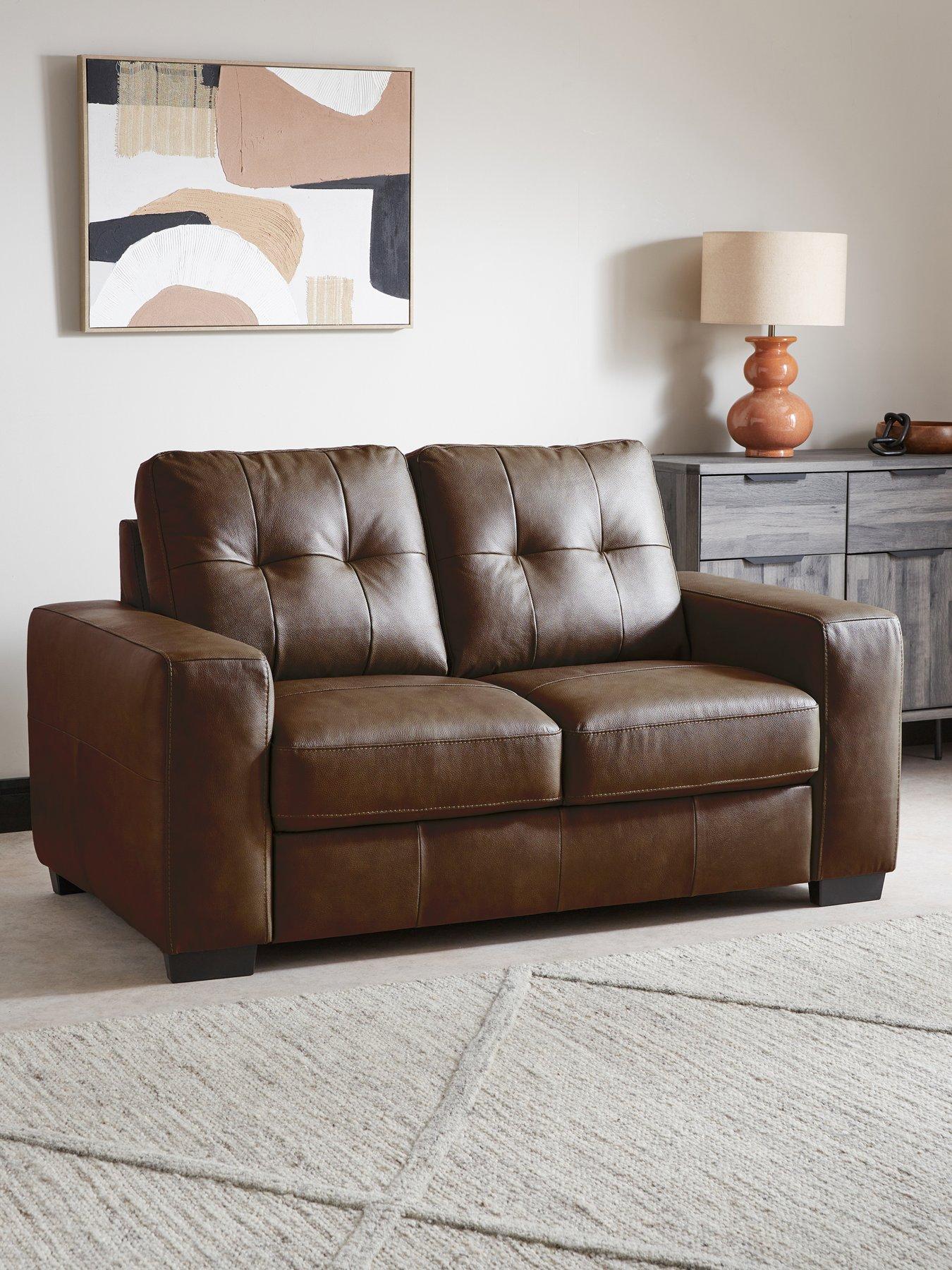 The Very Collection Miller Italian Leather 2 Seater Sofa
