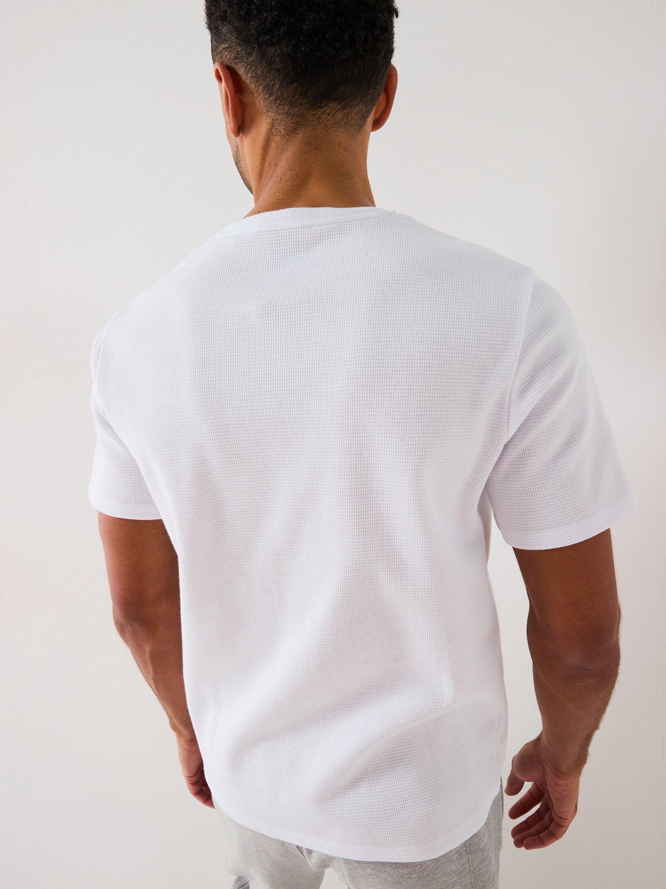Image 2 of 6 of BOSS Waffle Loungewear T-Shirt - White