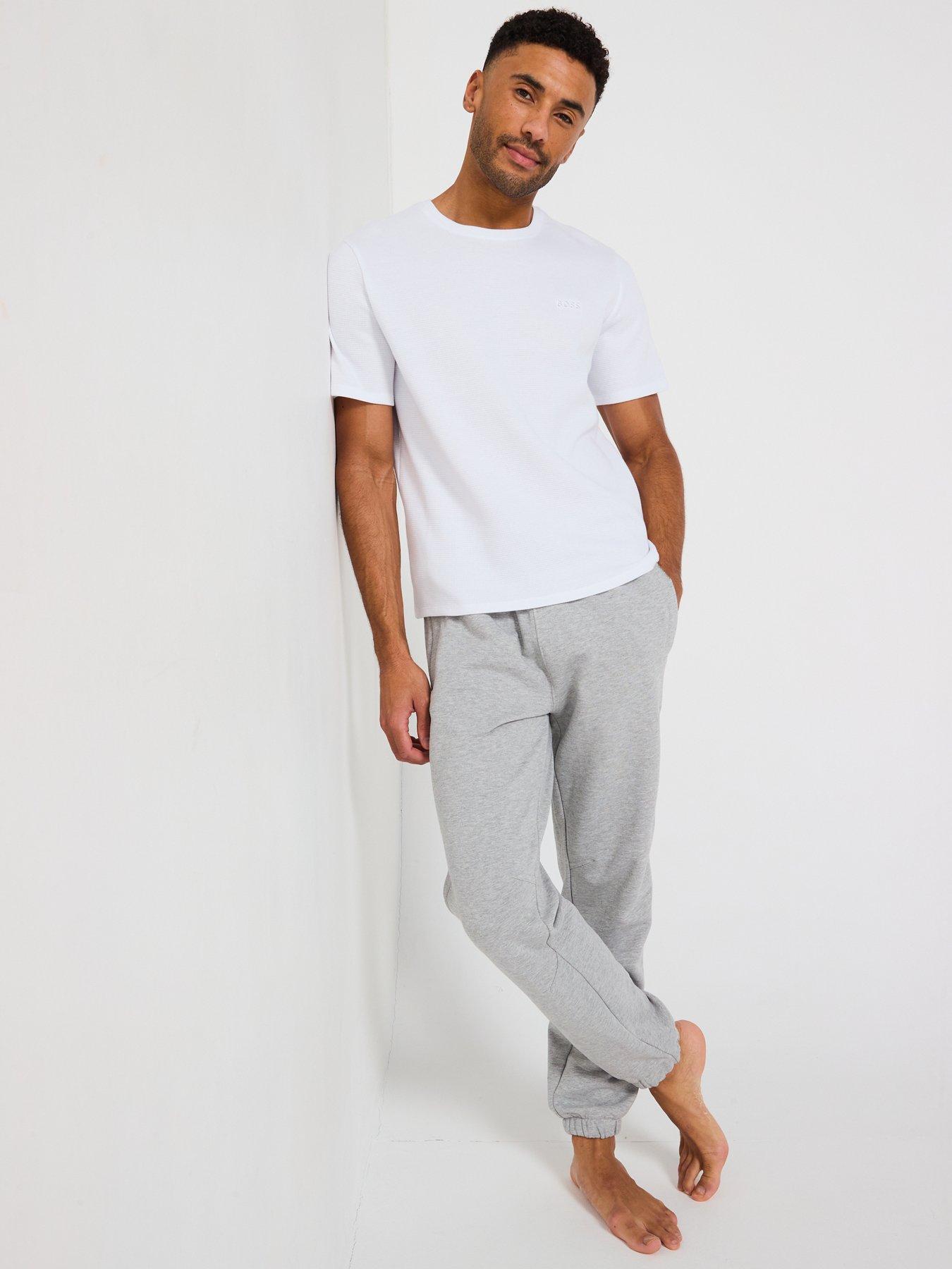Image 3 of 6 of BOSS Waffle Loungewear T-Shirt - White