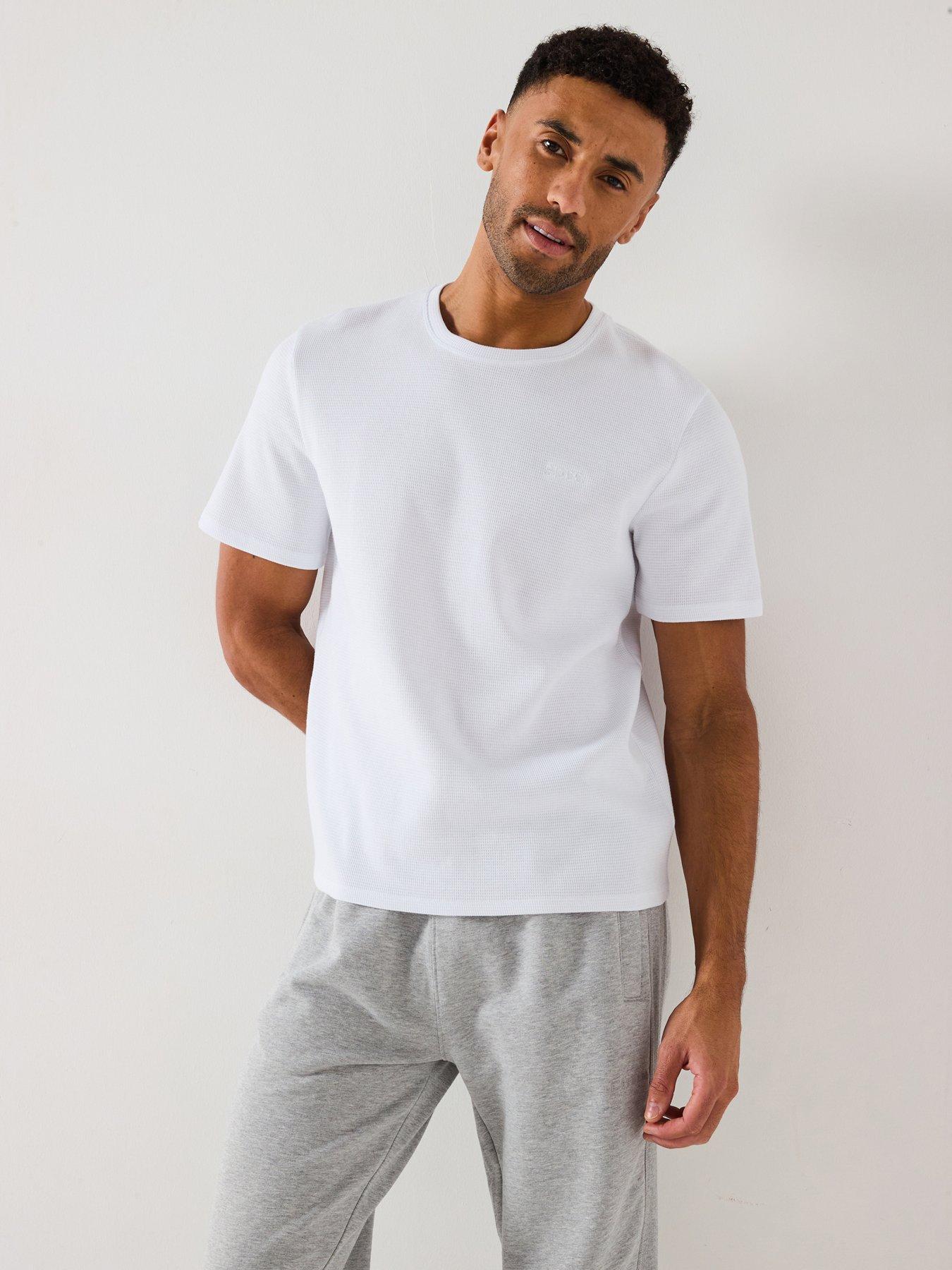 Image 5 of 6 of BOSS Waffle Loungewear T-Shirt - White