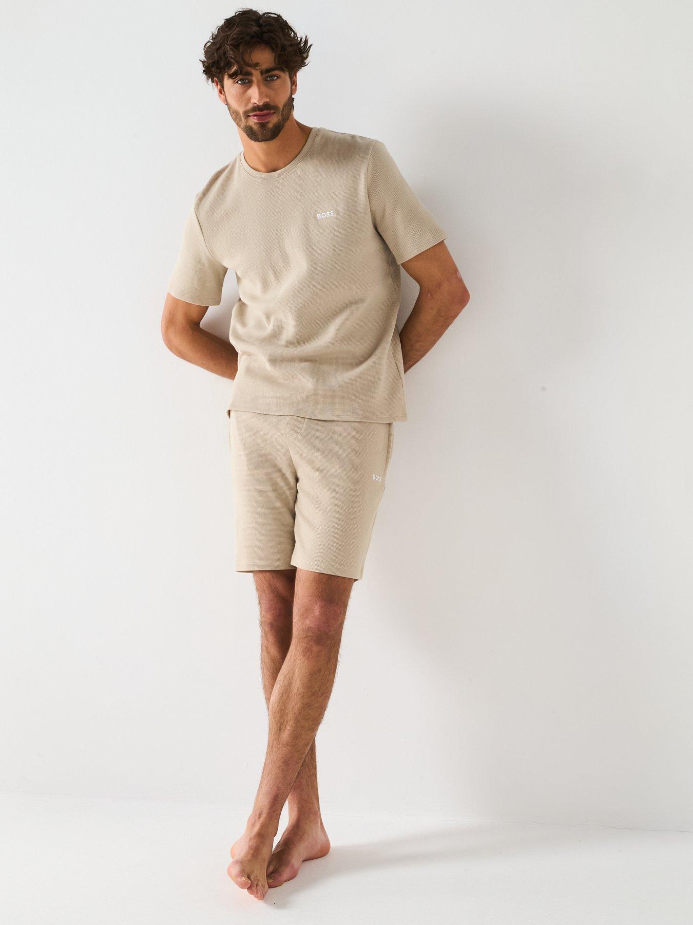 Image 3 of 5 of BOSS Waffle Loungewear T-Shirt- Light Beige