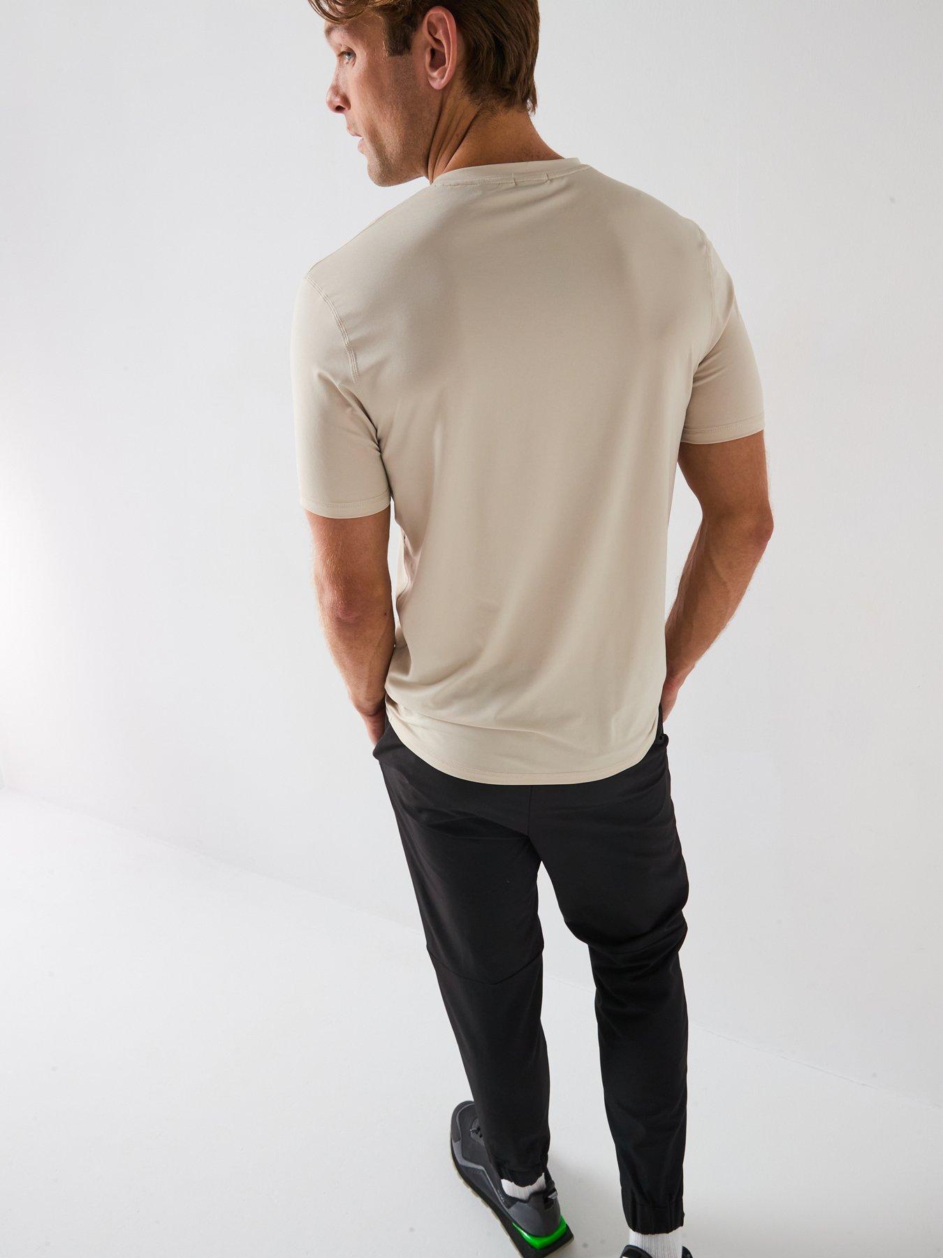 boss-tee-active-logo-t-shirt-light-beigestillFront