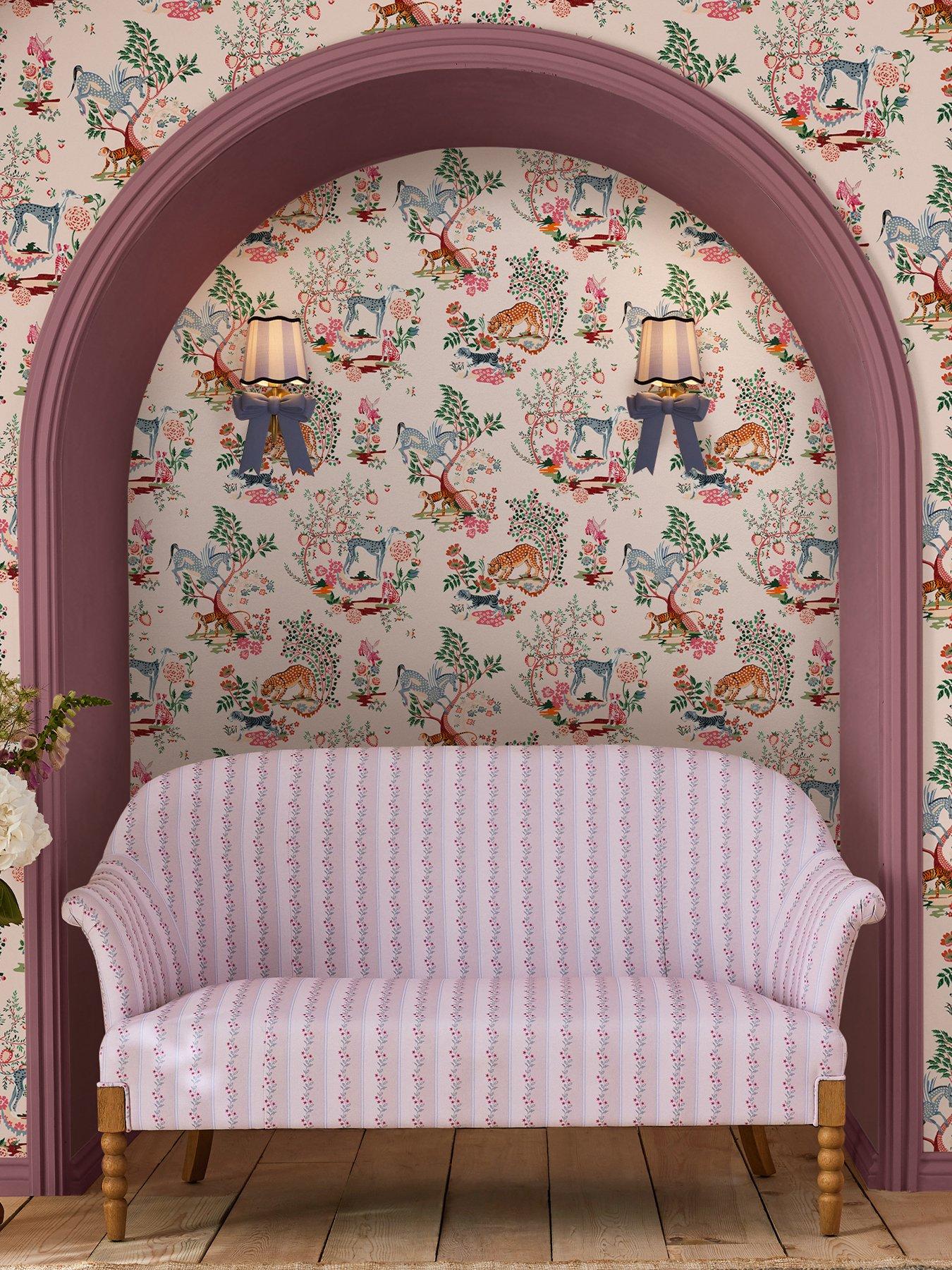 undefined Painted Kingdom Pink Wallpaper