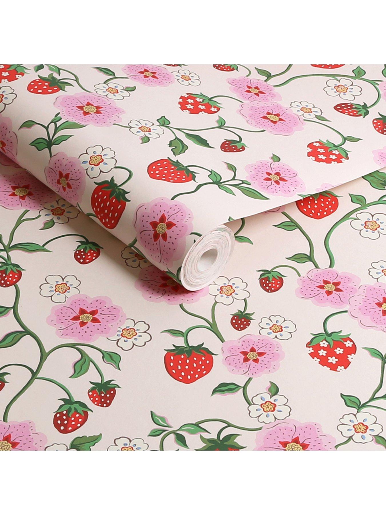 Image 3 of 4 of Cath Kidston Strawberry Spring Wallpaper