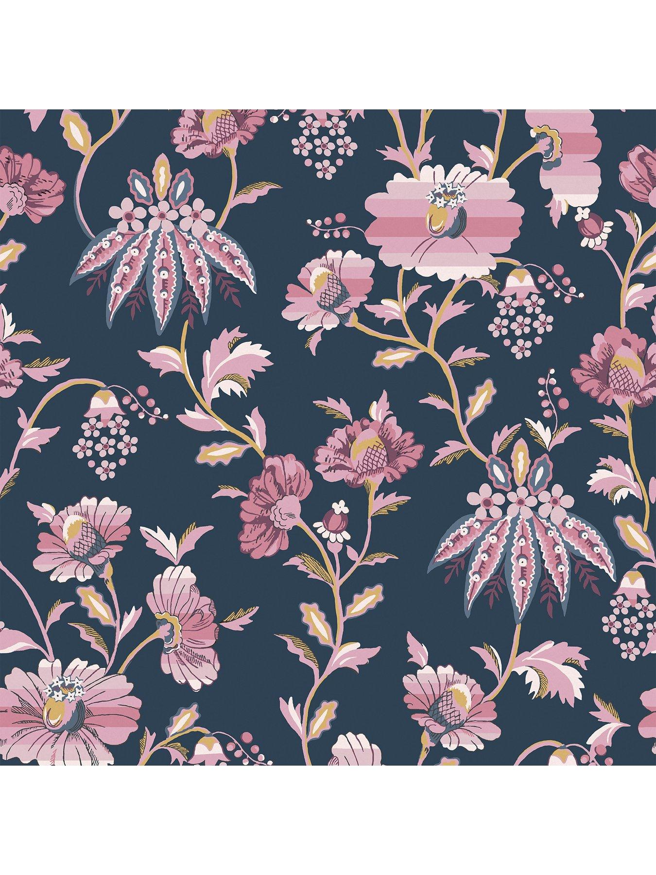 cath-kidston-friendship-garden-navy-wallpaperstillFront