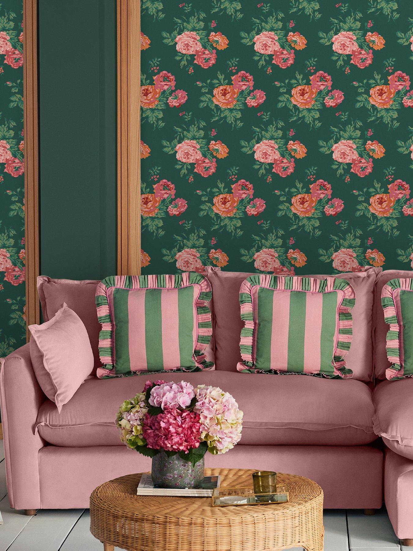 Cath Kidston Archive Rose Green Wallpaper