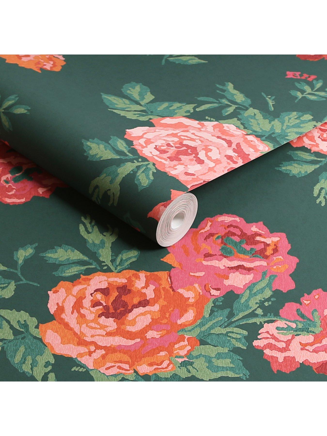 cath-kidston-archive-rose-green-wallpaperback