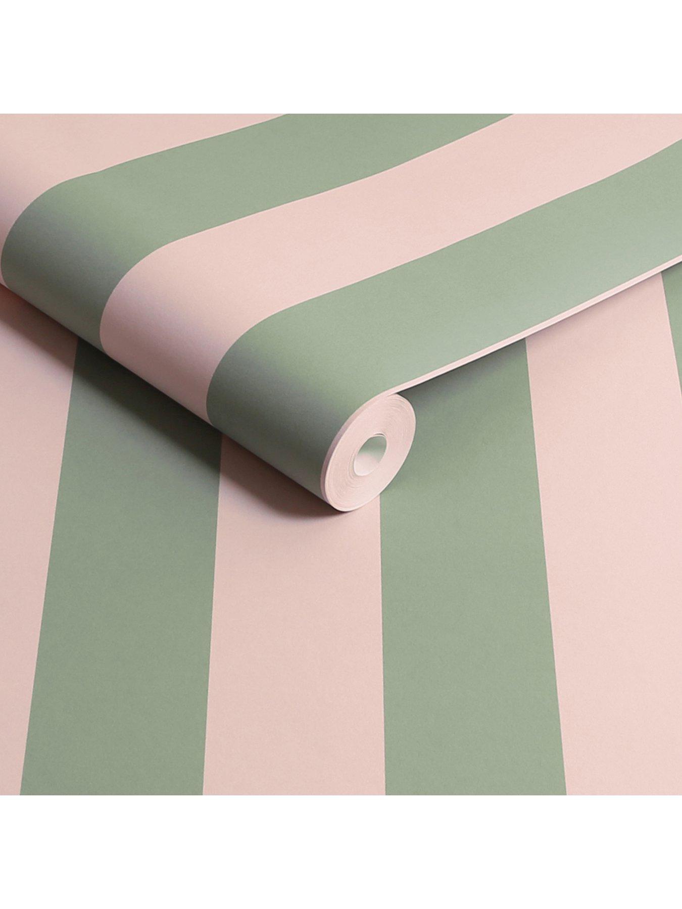 cath-kidston-canopy-stripe-green-pink-wallpaperback