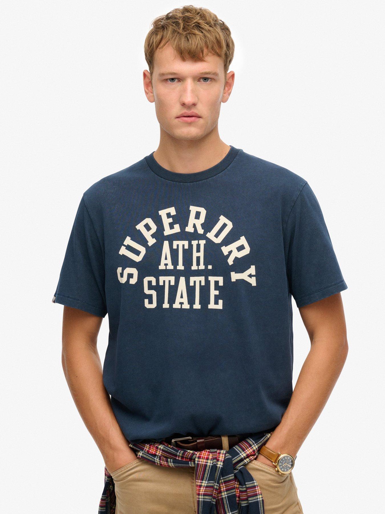 undefined Superdry Athletics Graphic T-Shirt-Navy