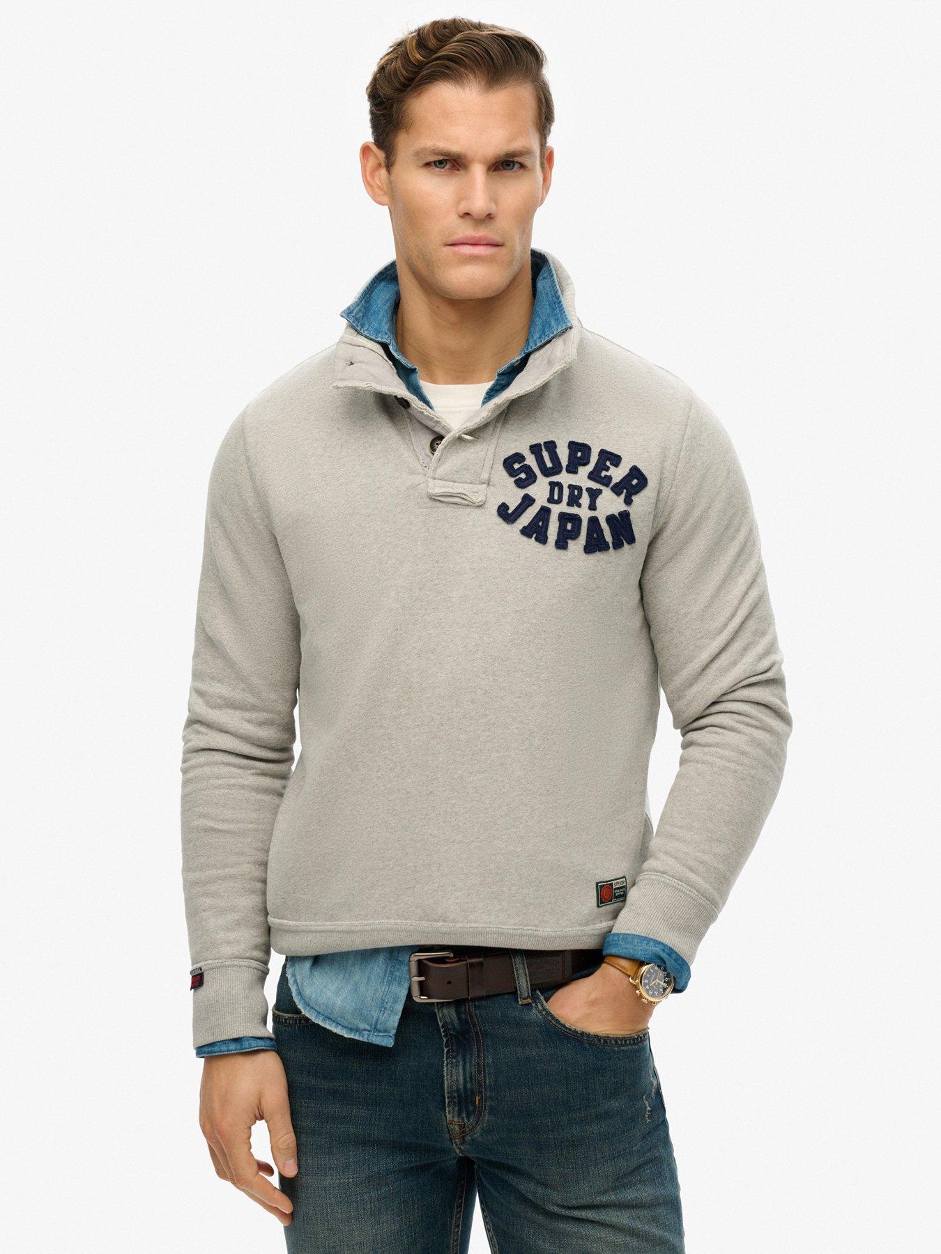 superdry-vintage-athletic-logo-henley-crew-sweat-top--light-greyfront