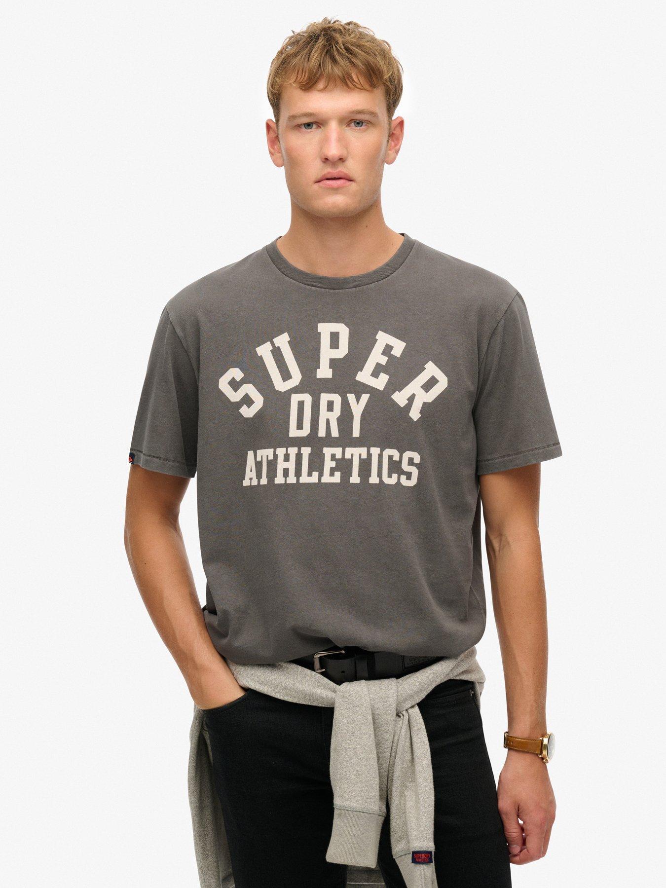 undefined Superdry Athletics Graphic T-Shirt-Dark Grey