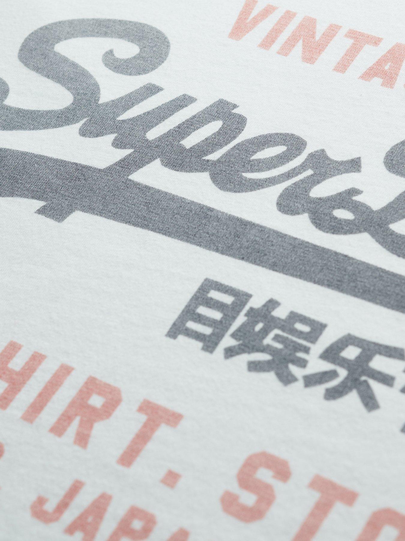 Image 5 of 5 of Superdry Vintage Logo Heritage Relaxed T-Shirt- White