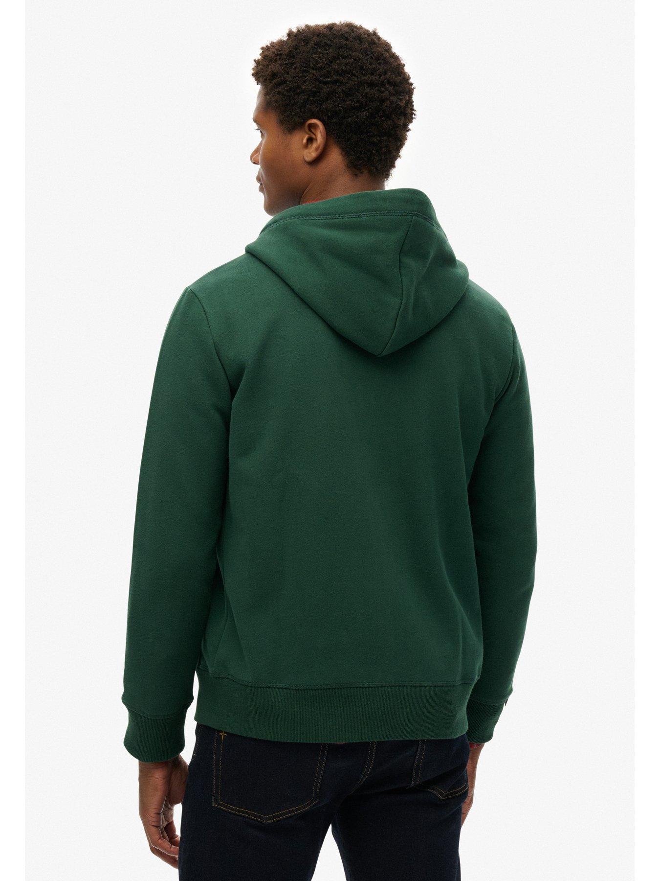 Image 2 of 6 of Superdry Superdry Essential Logo Zip Hoodie-Dark Green